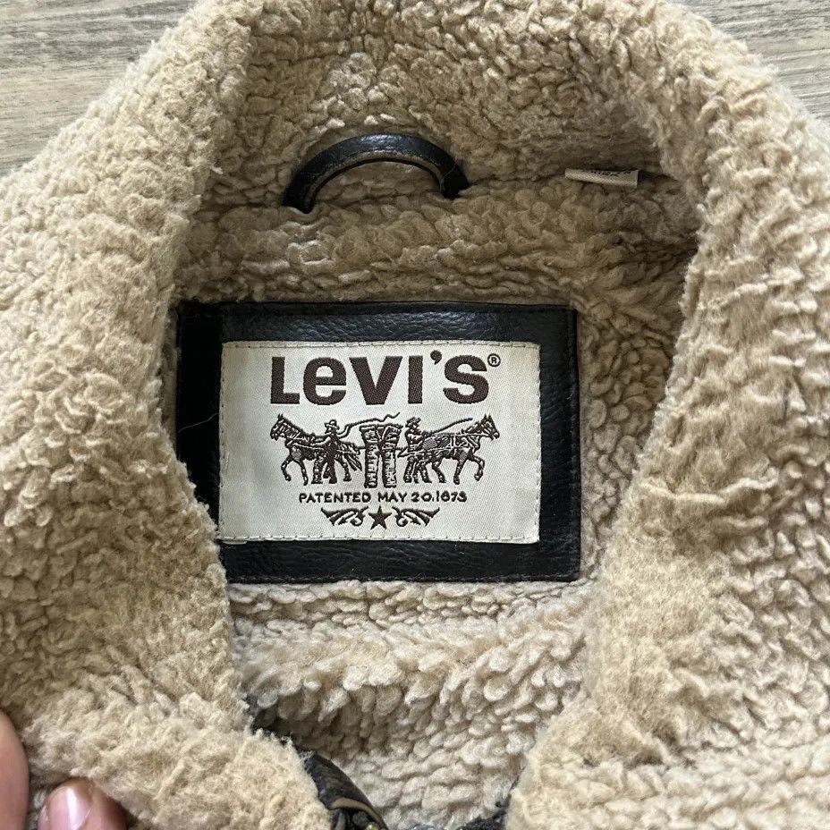 Levi's Vintage Levi's Flight Leather Bomber Sherpa Lined Size US L / EU 52-54 / 3 - 4 Thumbnail