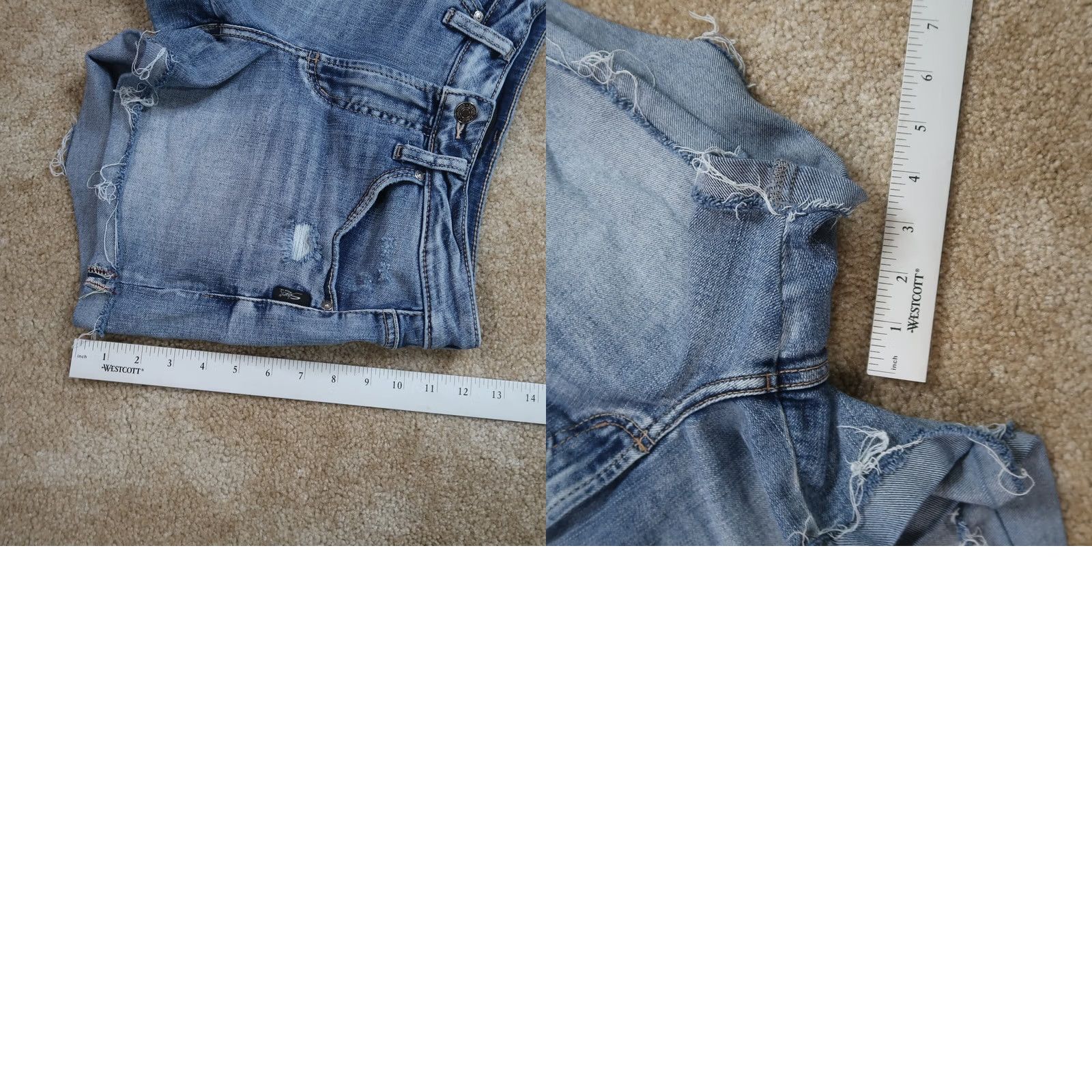Silver Jeans Co. VINTAGE Silver Jeans Boyfriend Shorts Women 28 Blue Denim Light Wash Stretch 5-Pocket Size 28" / US 6 / IT 42 - 8 Thumbnail