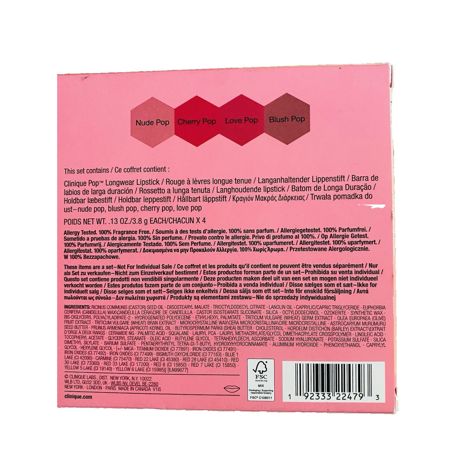 1 Madison Clinique Longwear Lipstick Set - Nude, cherry, red, blush Size ONE SIZE - 3 Thumbnail