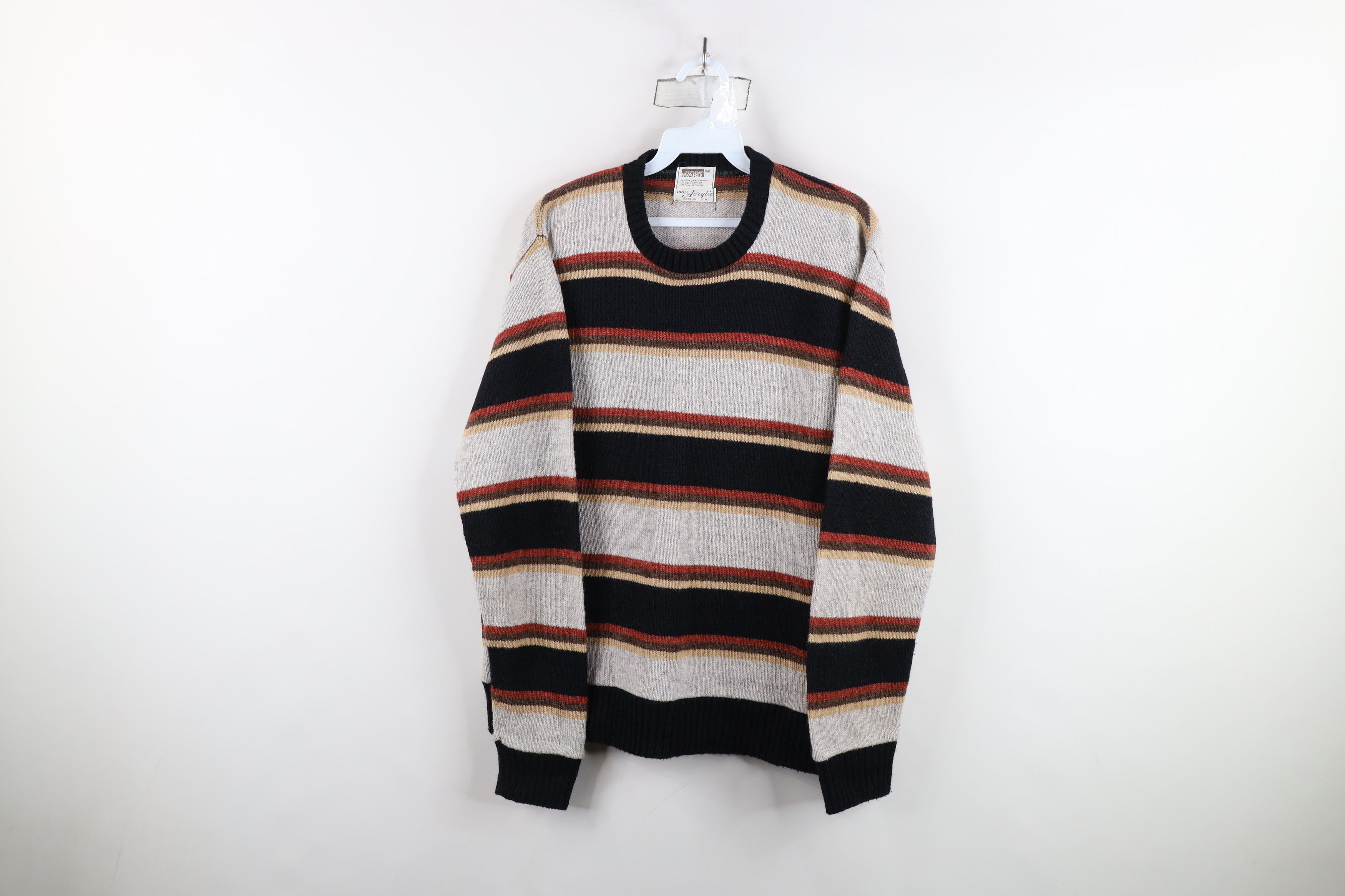 Vintage Vintage 70s Mid Century Modern MCM Block Knit Sweater USA Size XL / US 12-14 / IT 48-50 - 1 Thumbnail