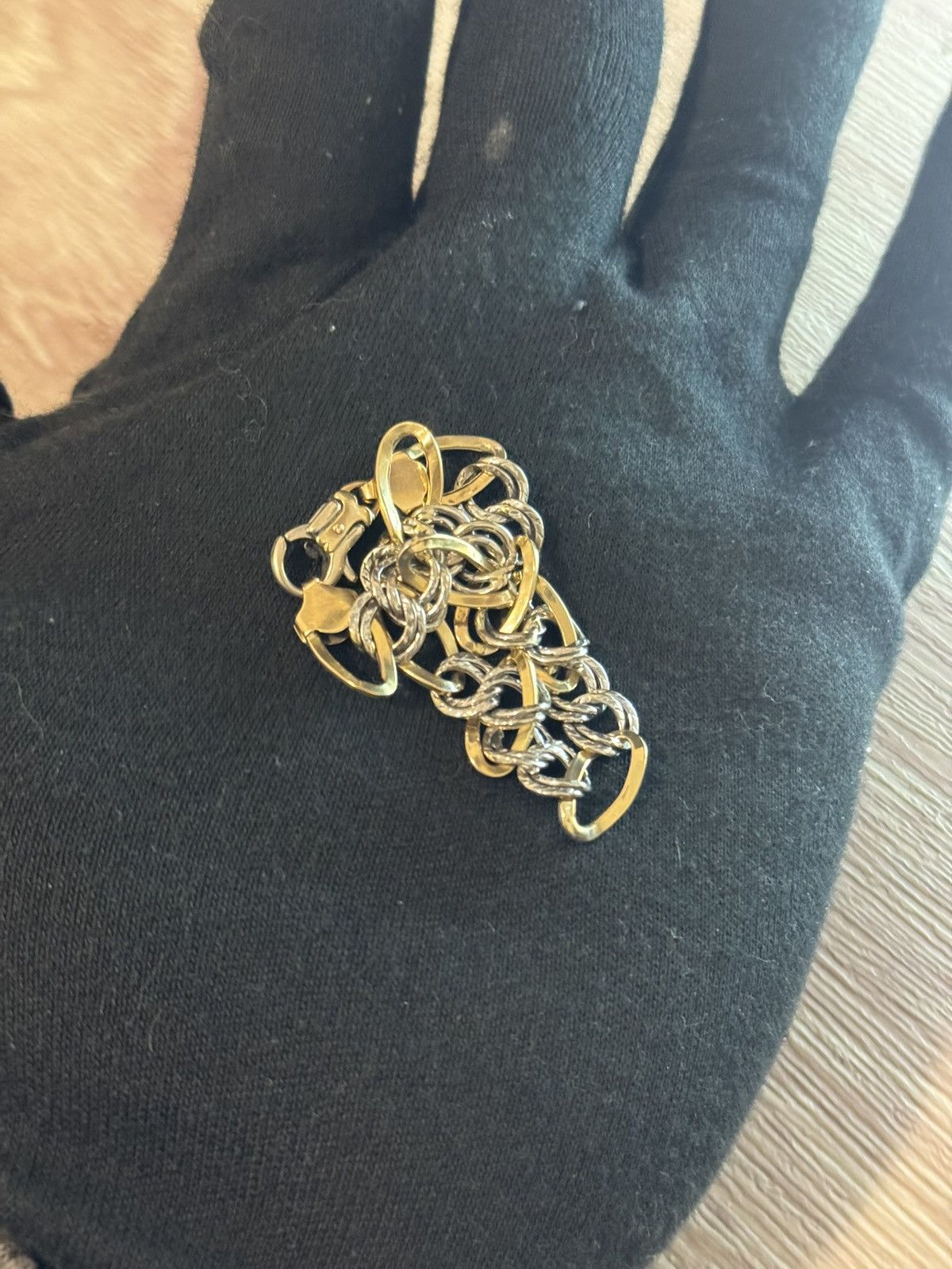 Jewelry Solid 14K Two-Tone Gold Bracelet – Gold Link Chain (14.8g) Size ONE SIZE - 4 Thumbnail