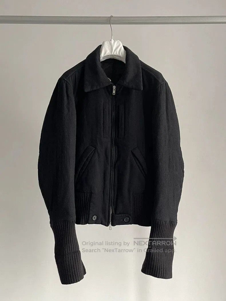 Ann Demeulemeester Wool Collar Zip Jacket.