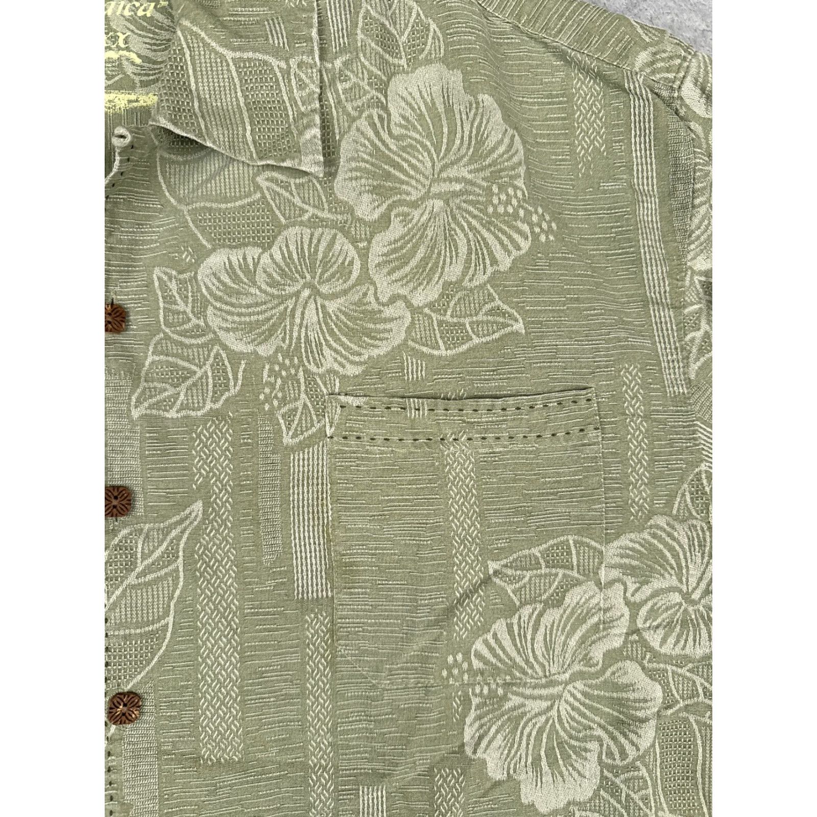 Vintage VINTAGE Jamaica Jaxx Shirt Men Extra Large Green Floral 100% Silk Button Up Hawaiian Size US XL / EU 56 / 4 - 6 Thumbnail