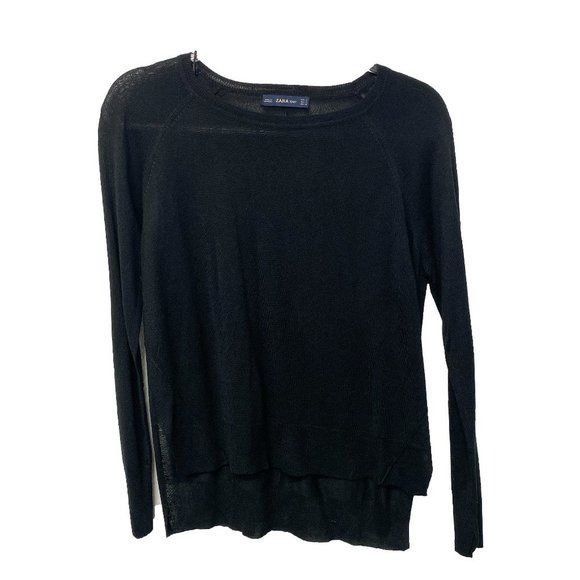 Zara Zara Knit Black Lightweight Sweater Size S / US 4 / IT 40 - 1 Thumbnail