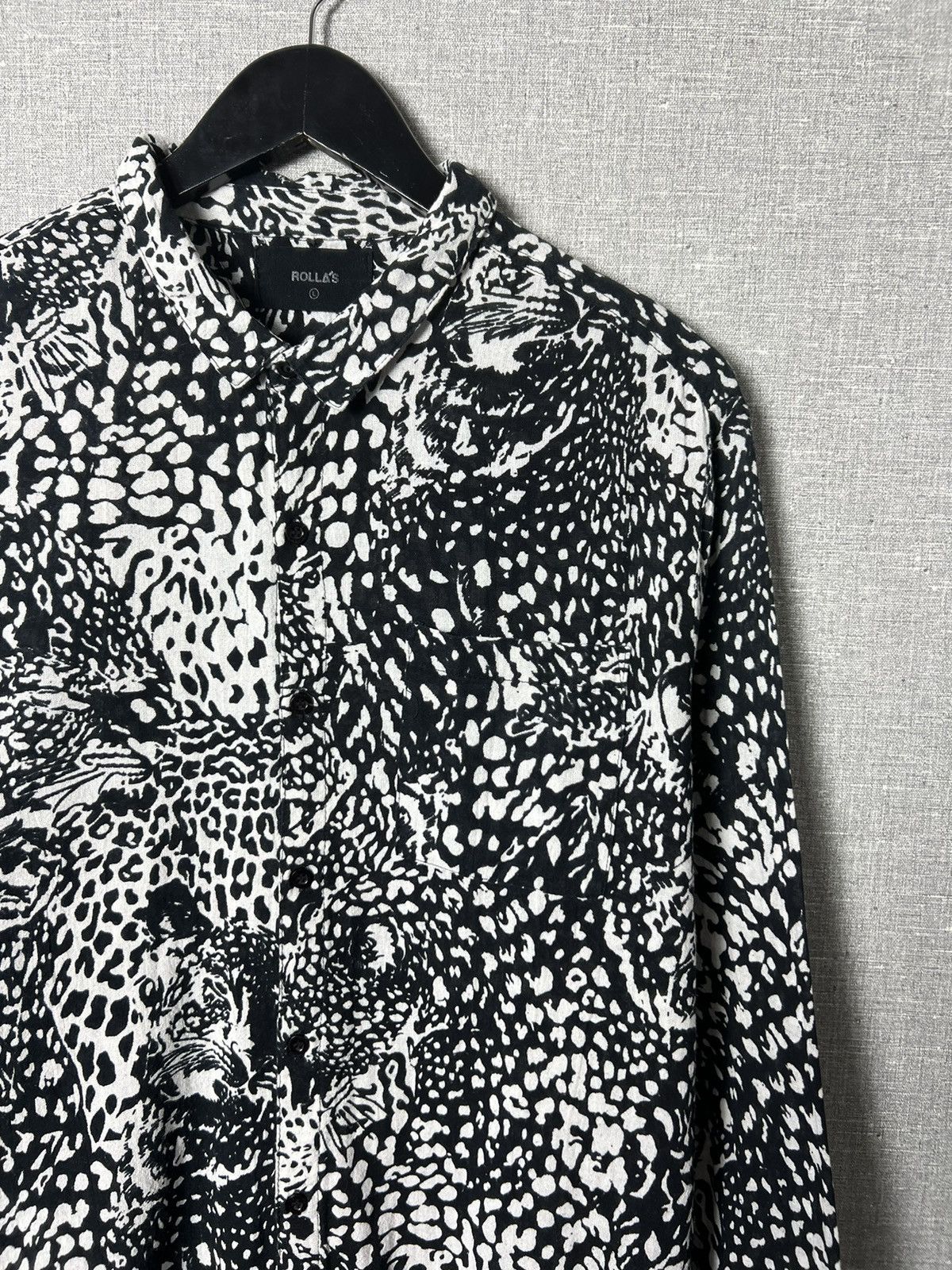 Rolla's ROLLAS All Over Print Leopard Button Up Long Sleeve Shirt Size US L / EU 52-54 / 3 - 5 Thumbnail