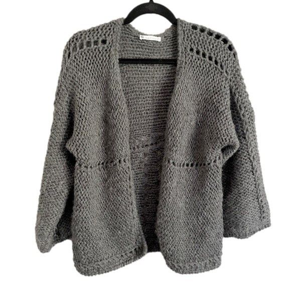 House of Harlow House of Harlow Wool Alpaca Chunky Open Cardigan Sweater Size M / US 6-8 / IT 42-44 - 10 Thumbnail
