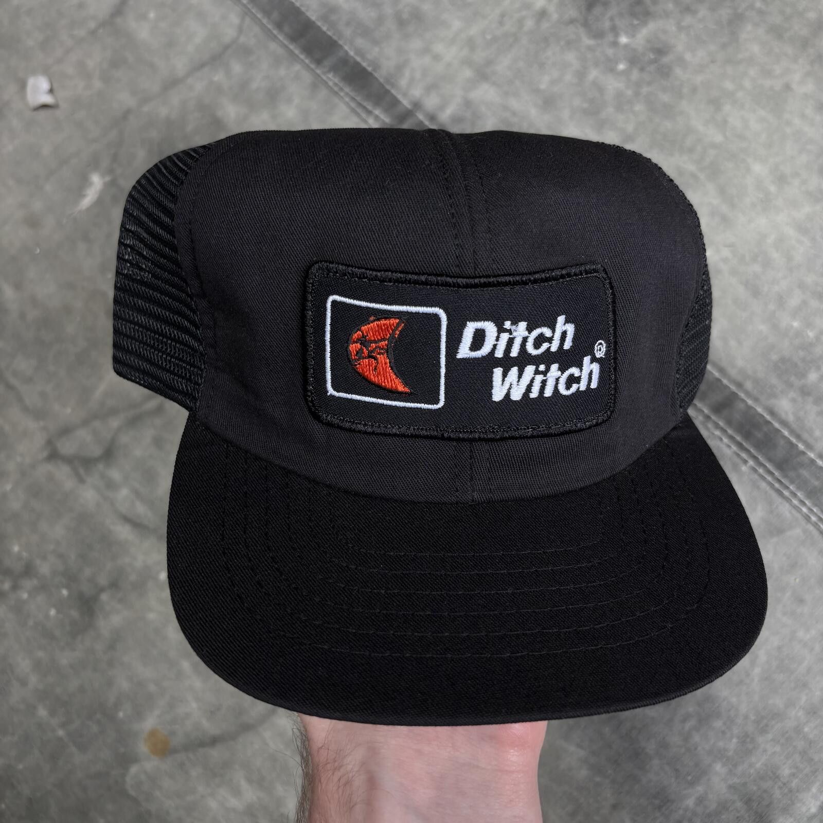 Vintage Vintage 80s Deadstock Black Ditch Witch Patch Trucker Hat Size ONE SIZE - 1 Thumbnail