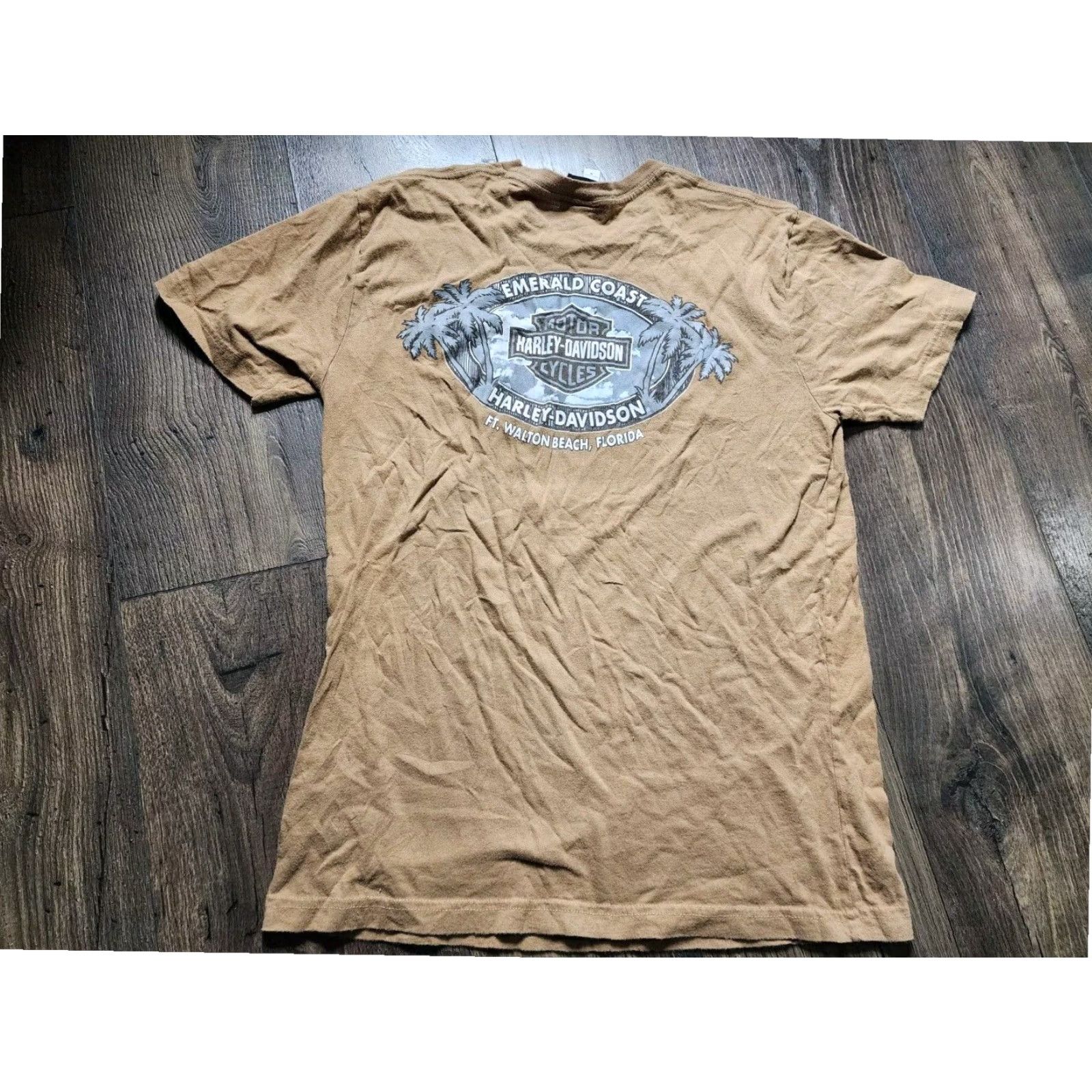Harley Davidson Harley-Davidson T Shirt Mens M Brown Double Sided Graphic Print Motorcycle Size US M / EU 48-50 / 2 - 2 Thumbnail