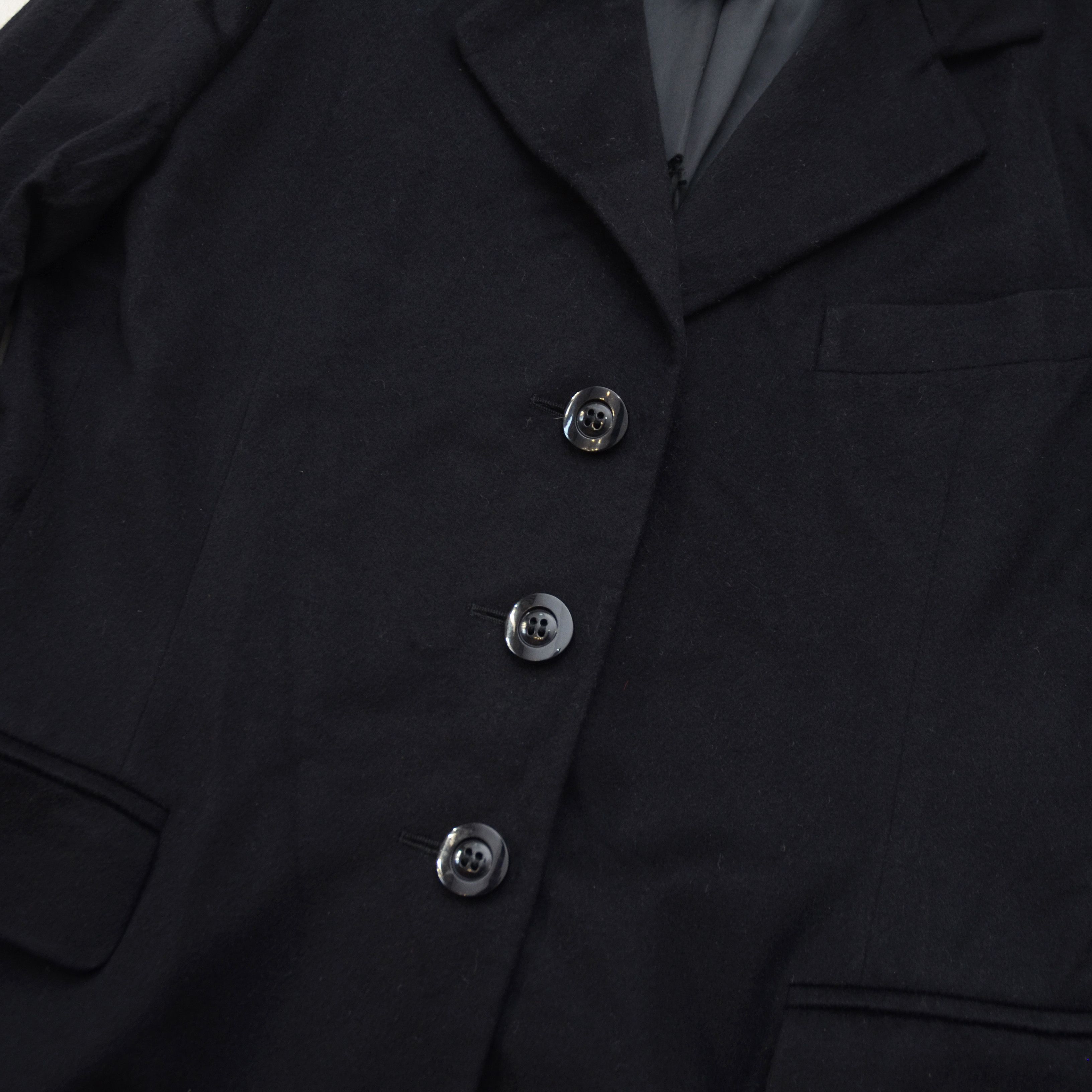 Escada Escada by Margaretha Ley Black Wool & Cashmere Overcoat Size L / US 10 / IT 46 - 3 Thumbnail