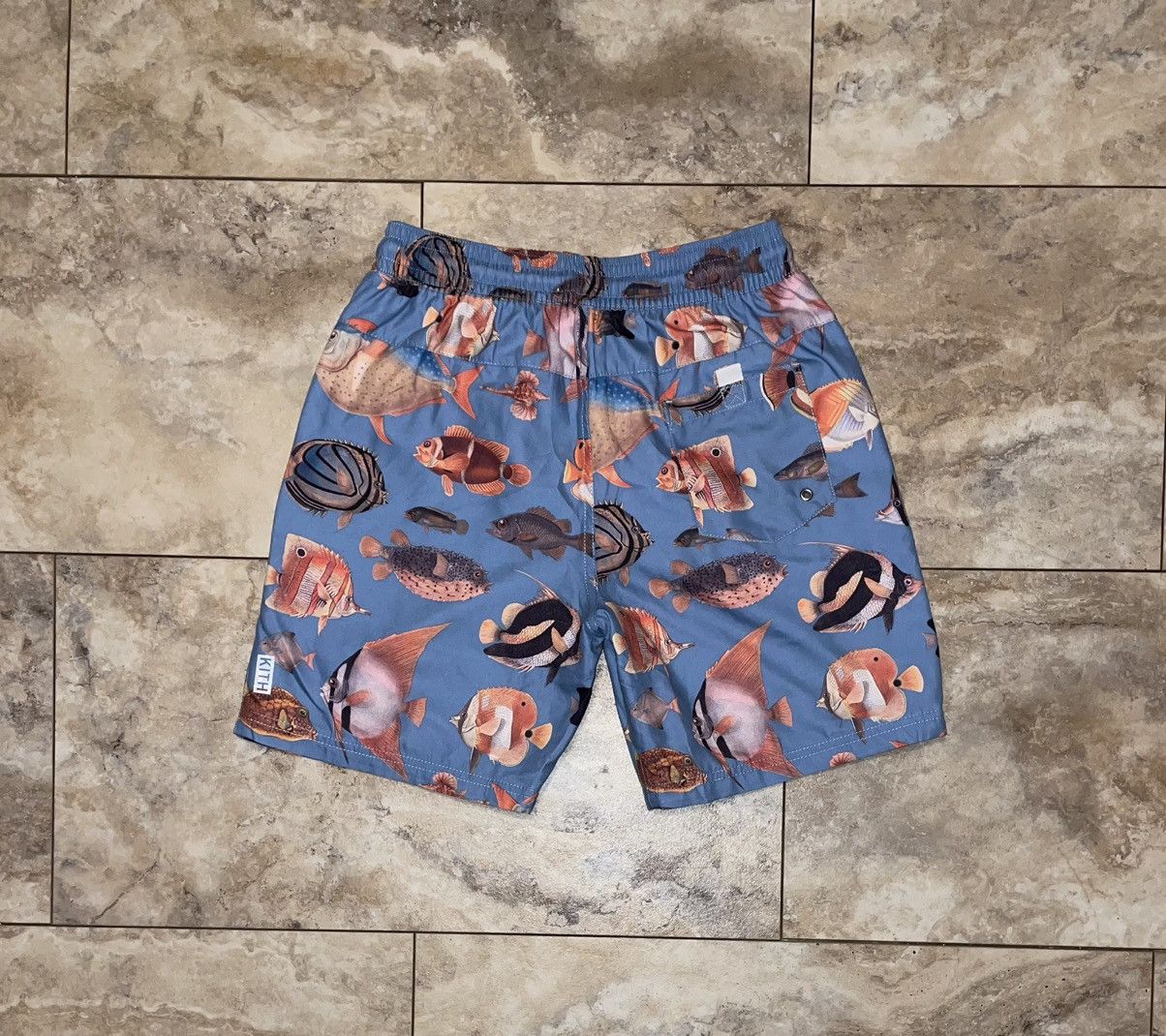 Kith Kith Fish Print Swim Shorts Blue Size XS Size US 28 / EU 44 - 2 Thumbnail