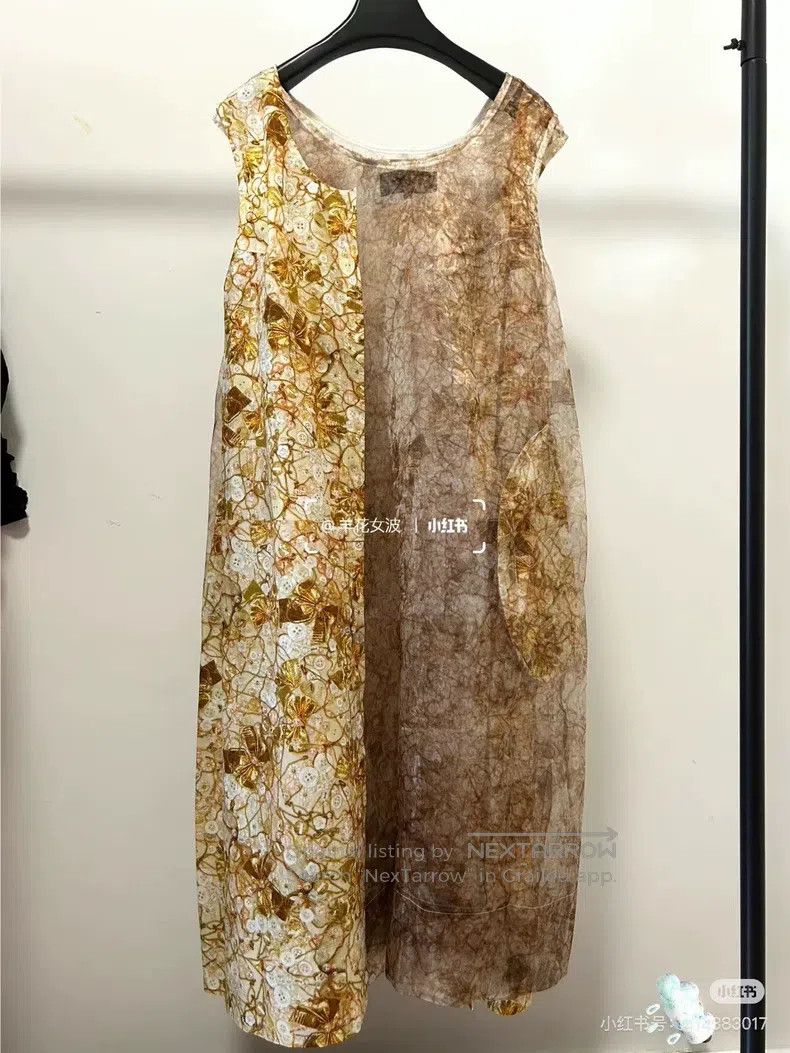 Comme Des Garcons Bow Knot Printed Vest Dress