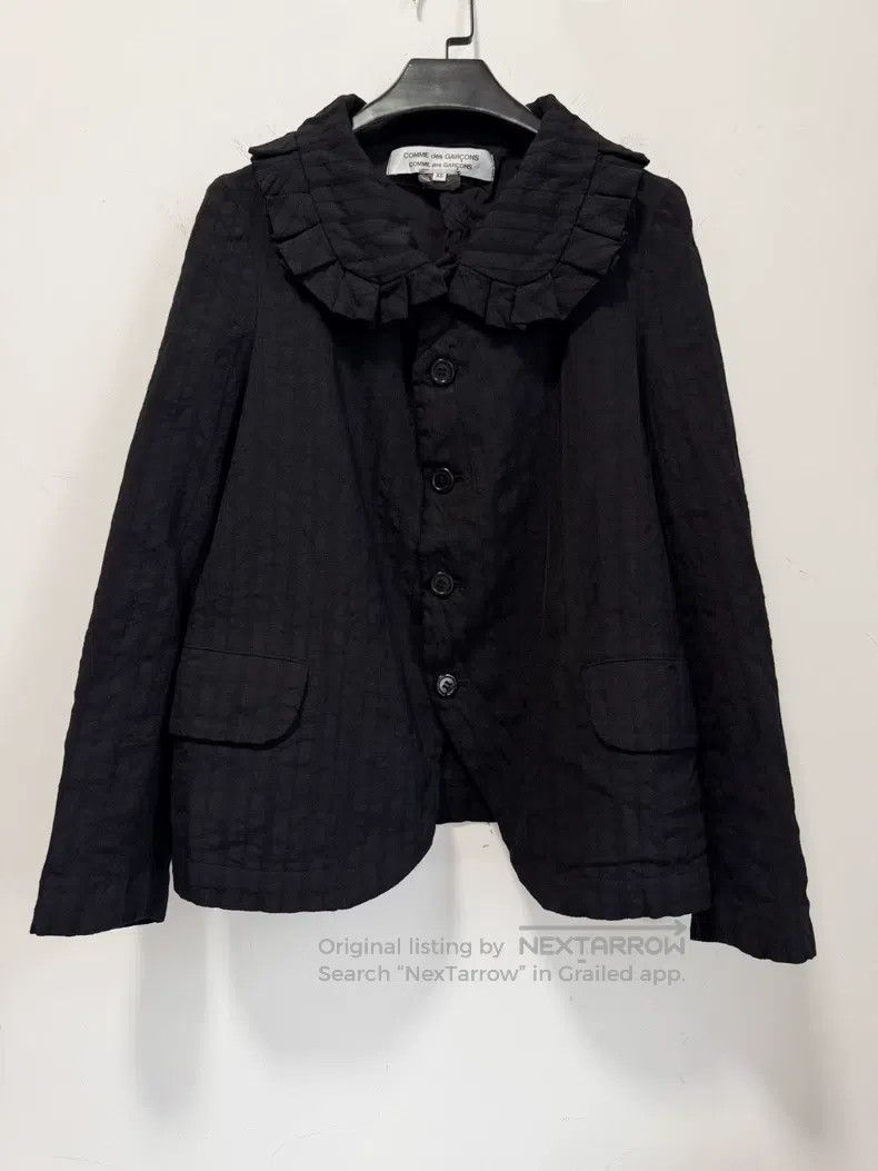 Comme des Garcons Comme Des Garcons Lace Collar Stripe Black Patterned Coat Size XS / US 0-2 / IT 36-38 - 1 Thumbnail