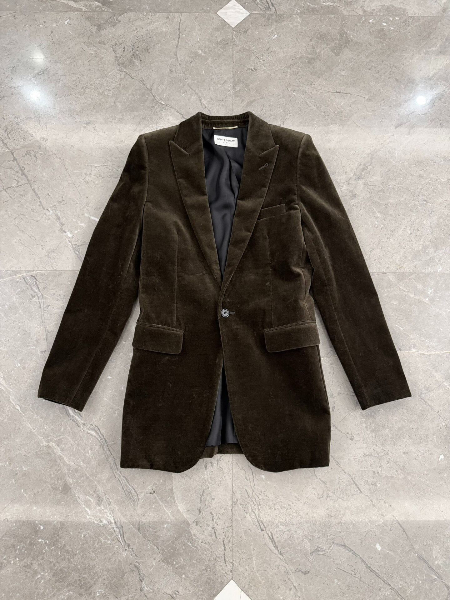 Yves Saint Laurent Saint Laurent Velvet Smoking Jacket Size US S / EU 44-46 / 1 - 1 Thumbnail