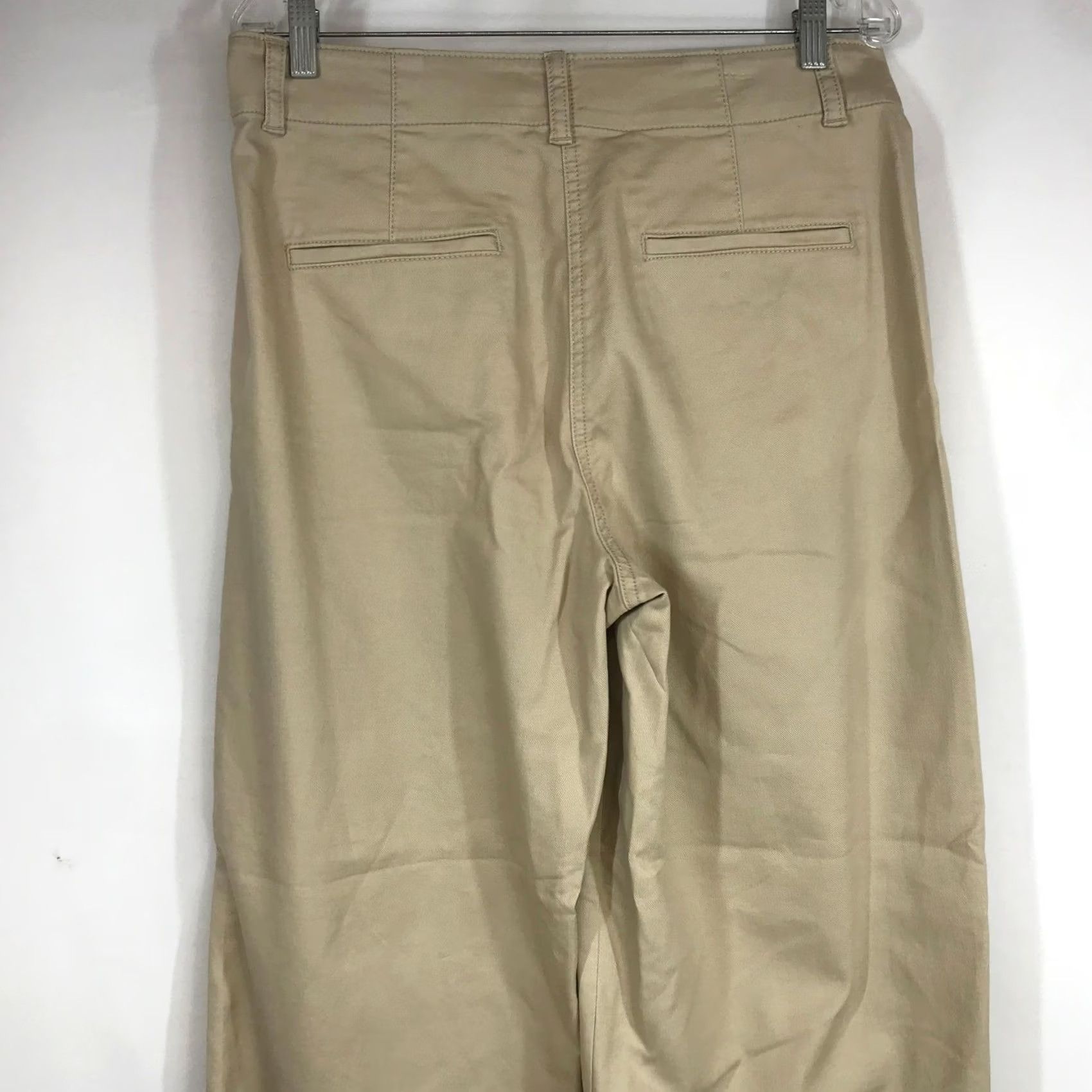 Ann Taylor VINTAGE? No. Ann Taylor Khaki Tan High Rise Wide Leg Crop Pants 10 NEW 37993078 Size 32" / US 10 / IT 46 - 5 Thumbnail