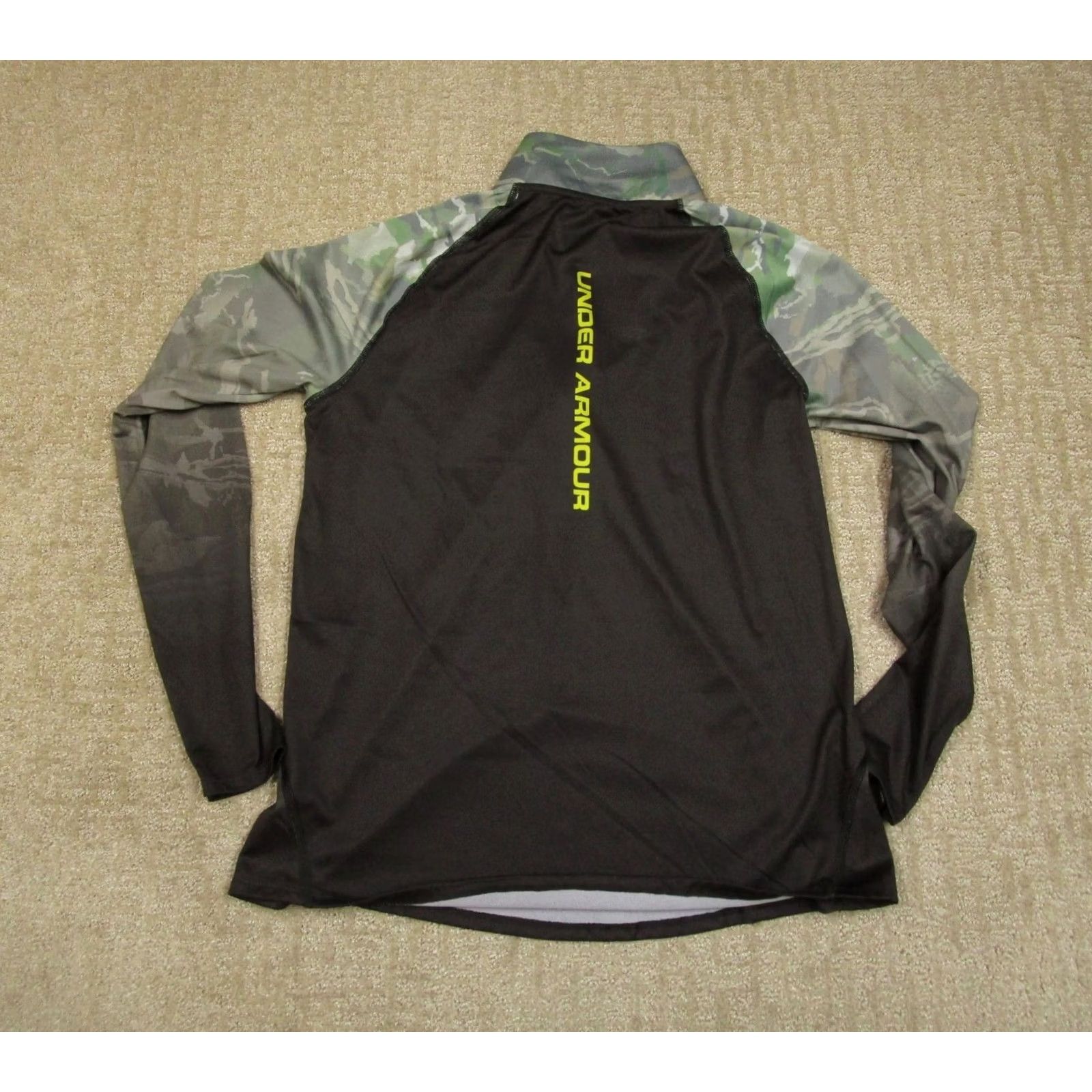Under Armour Under Armour Pullover Women Medium Green Camo Quarter Zip Performance Run Gym Size M / US 6-8 / IT 42-44 - 3 Thumbnail