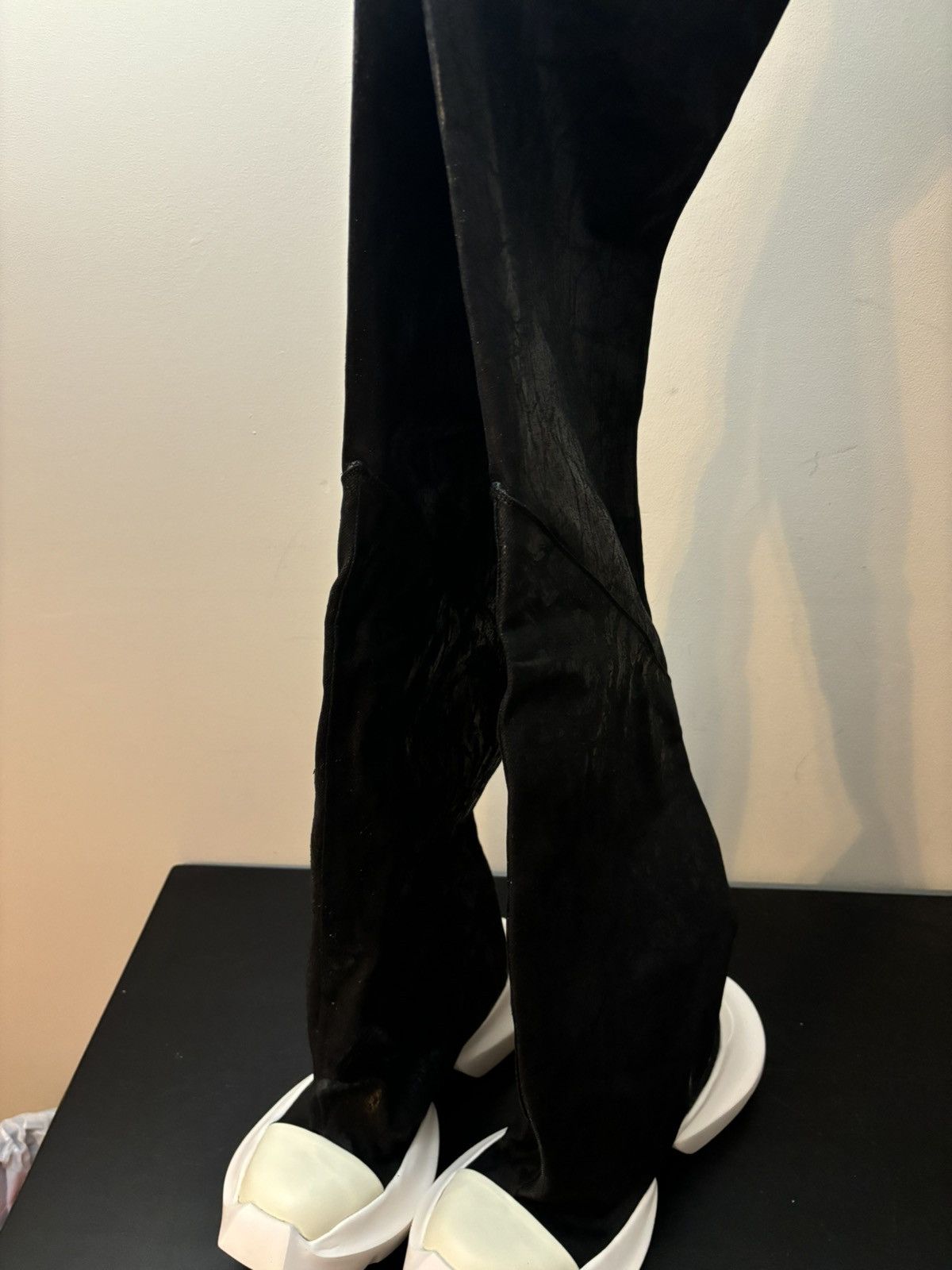 Rick Owens Drkshdw Rick Owens DRKSHDW Abstract Over Knee Slip On Boots Black Size US 11 / EU 44 - 3 Thumbnail