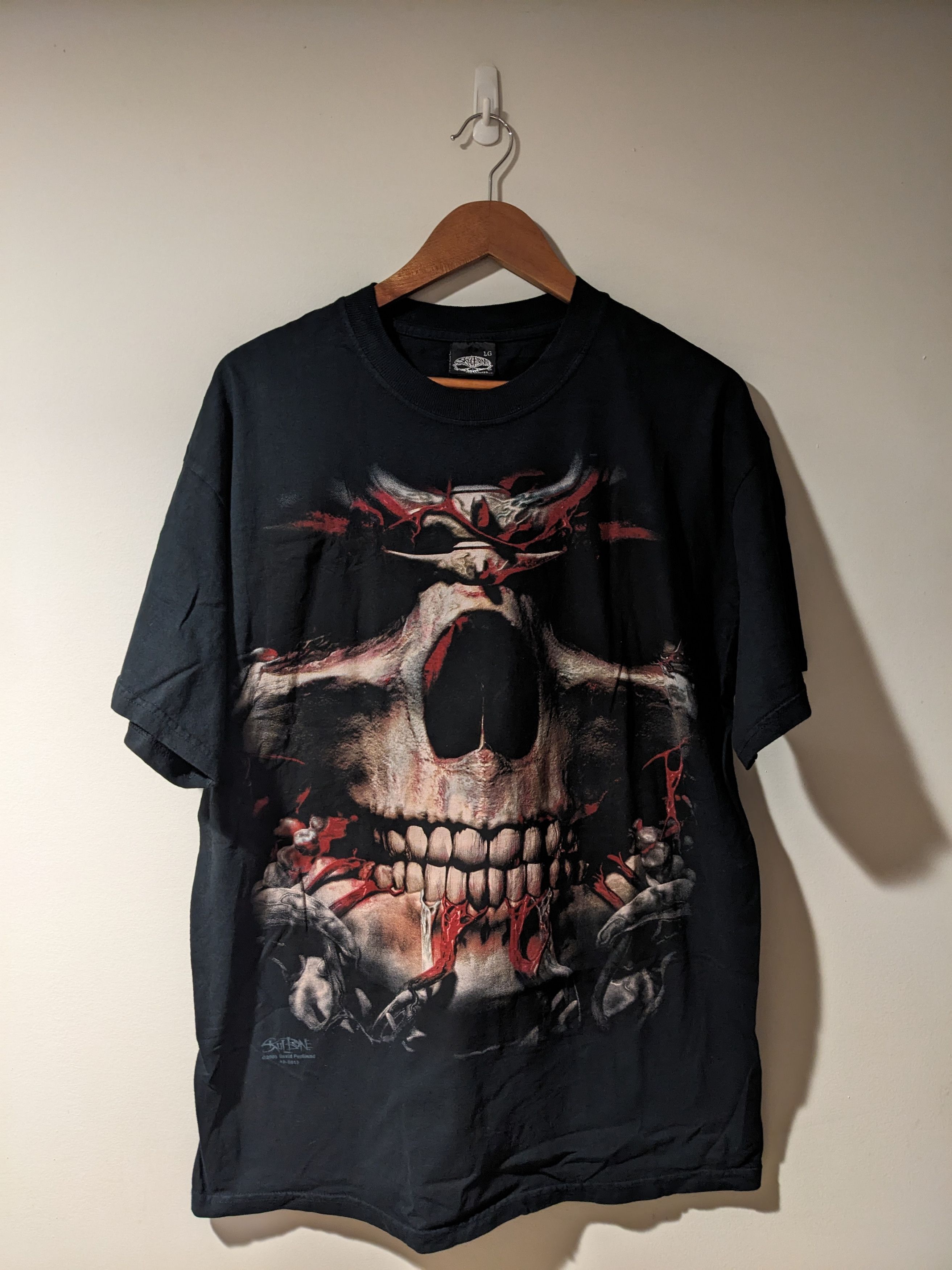 Vintage Vintage 2005 SkulBone Skull Skeleton Blood Large T-Shirt Size US L / EU 52-54 / 3 - 1 Thumbnail