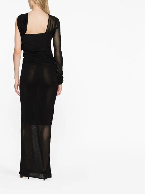 Saint Laurent Paris o1bcso1str1125 Dress in Black Size L / US 10 / IT 46 - 4 Thumbnail