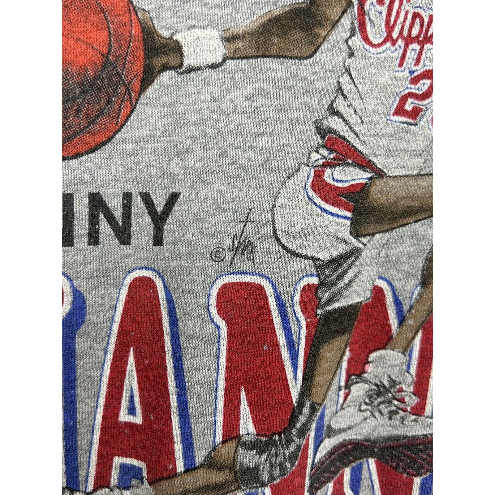 NBA 80s NBA Danny Manning Los Angeles Clippers Salem T-Shirt Size US S / EU 44-46 / 1 - 3 Thumbnail