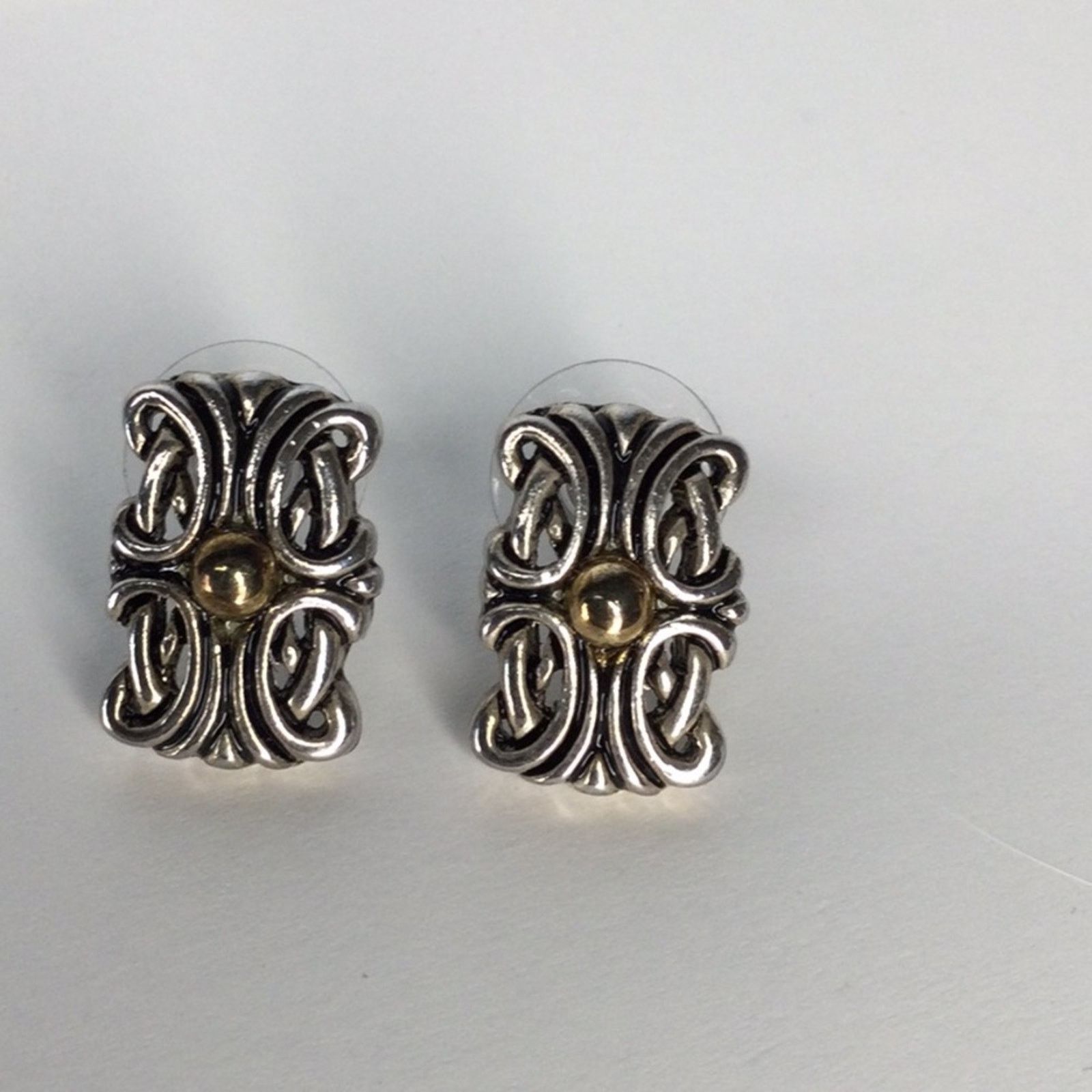 Other Celtic Knot Silver Tone & Bronze Vintage 1980's Earrings Size ONE SIZE - 10 Thumbnail