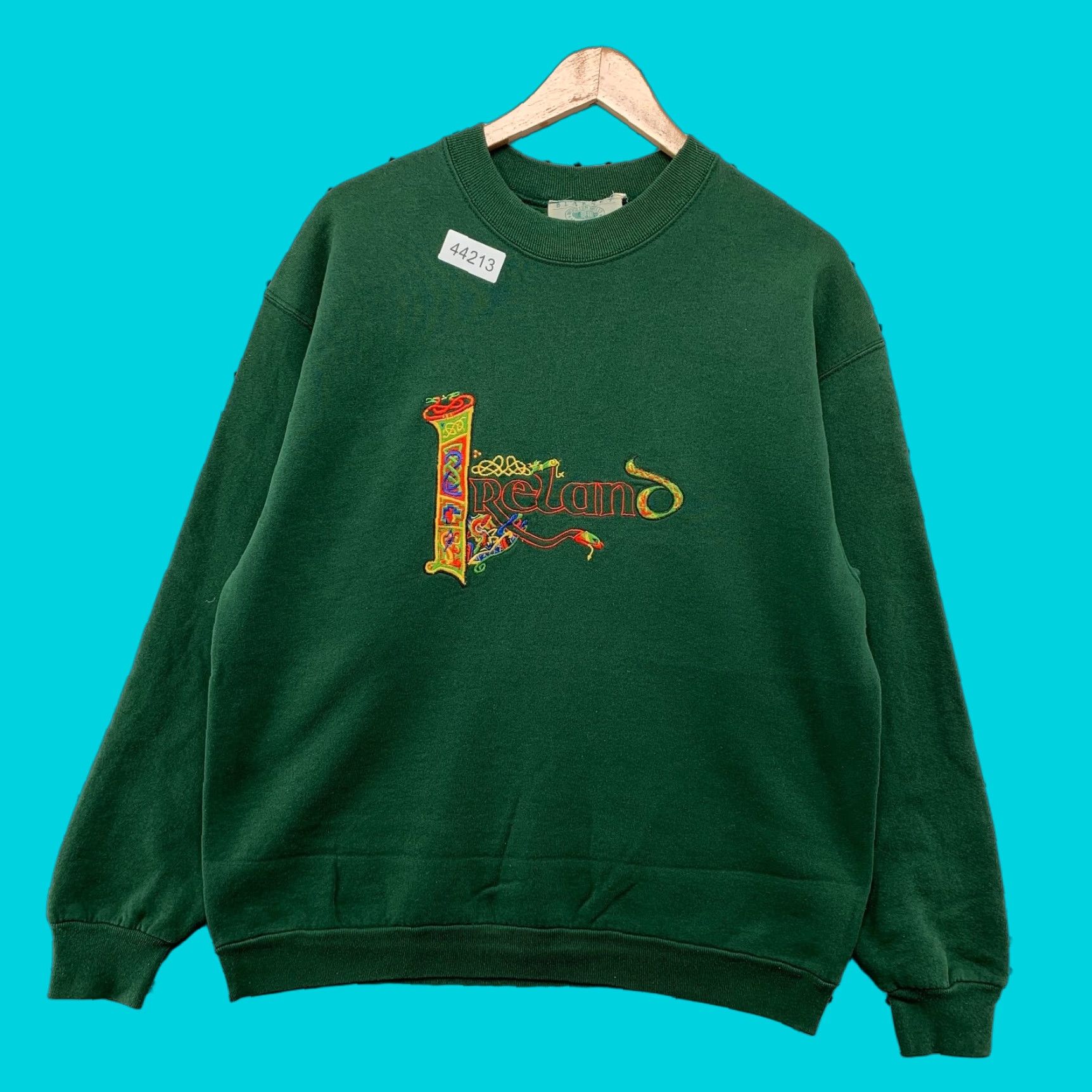 Vintage VINTAGE Blarney Woolen Mills IRELAND Sweatshirt Crewneck Mens Medium Green Fleece Ireland Graphic Print Pullover M Mens Size US M / EU 48-50 / 2 - 1 Thumbnail