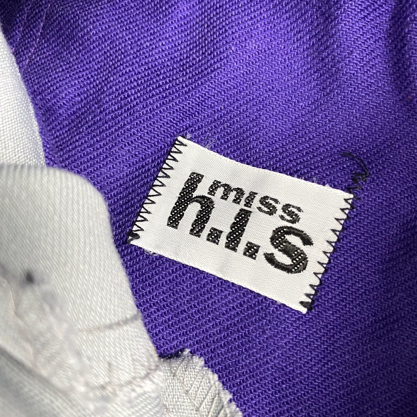 Bell Vintage 1970s H.I.S Womens Purple Flared Bell Bottom Disco Pants 30x32 Retro Hippy Clubwear Size 30" / US 8 / IT 44 - 5 Thumbnail