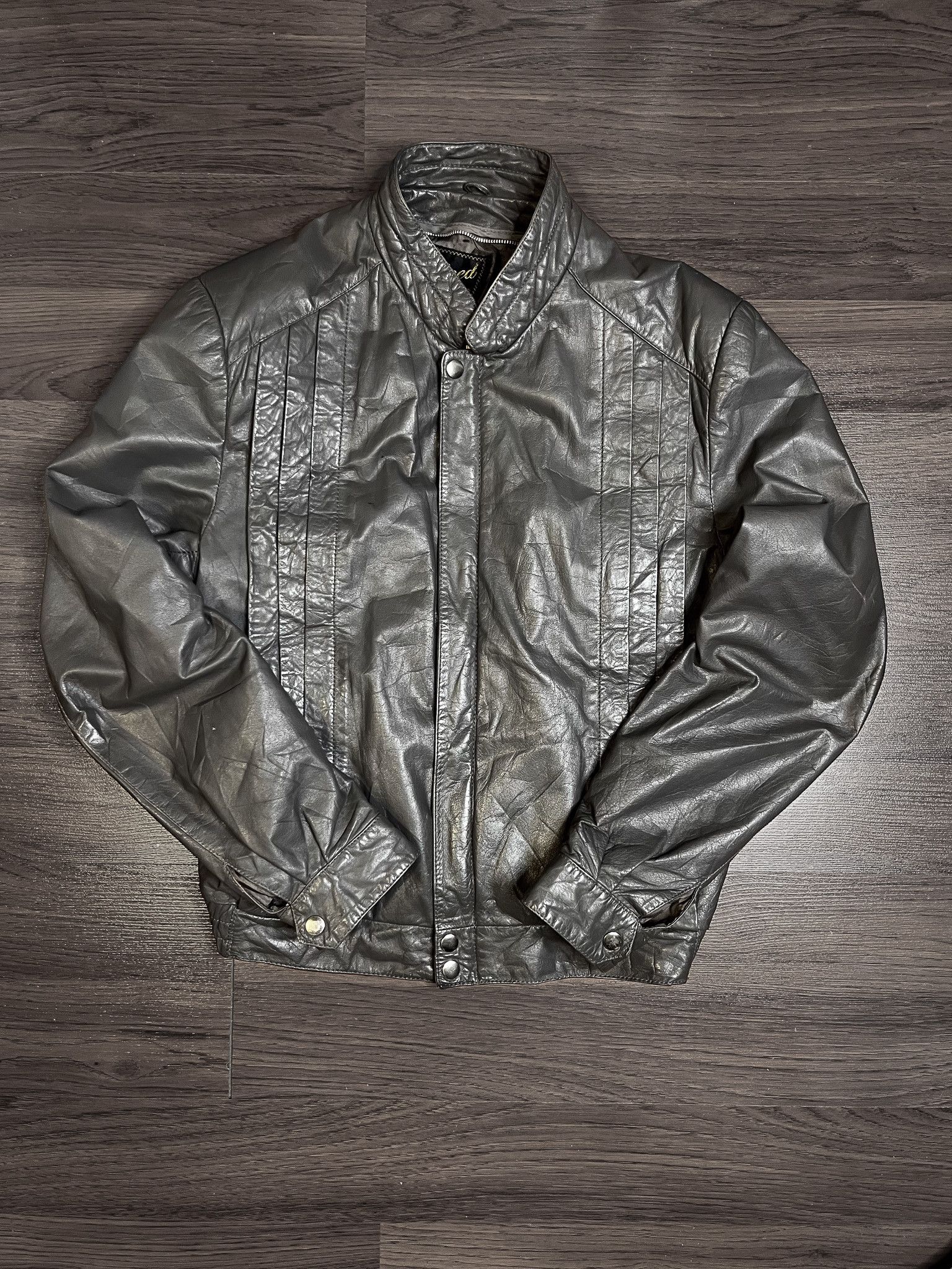 Reed VINTAGE AVANT GARDE Slim-Fit Leather Jacket Size US M / EU 48-50 / 2 - 2 Thumbnail