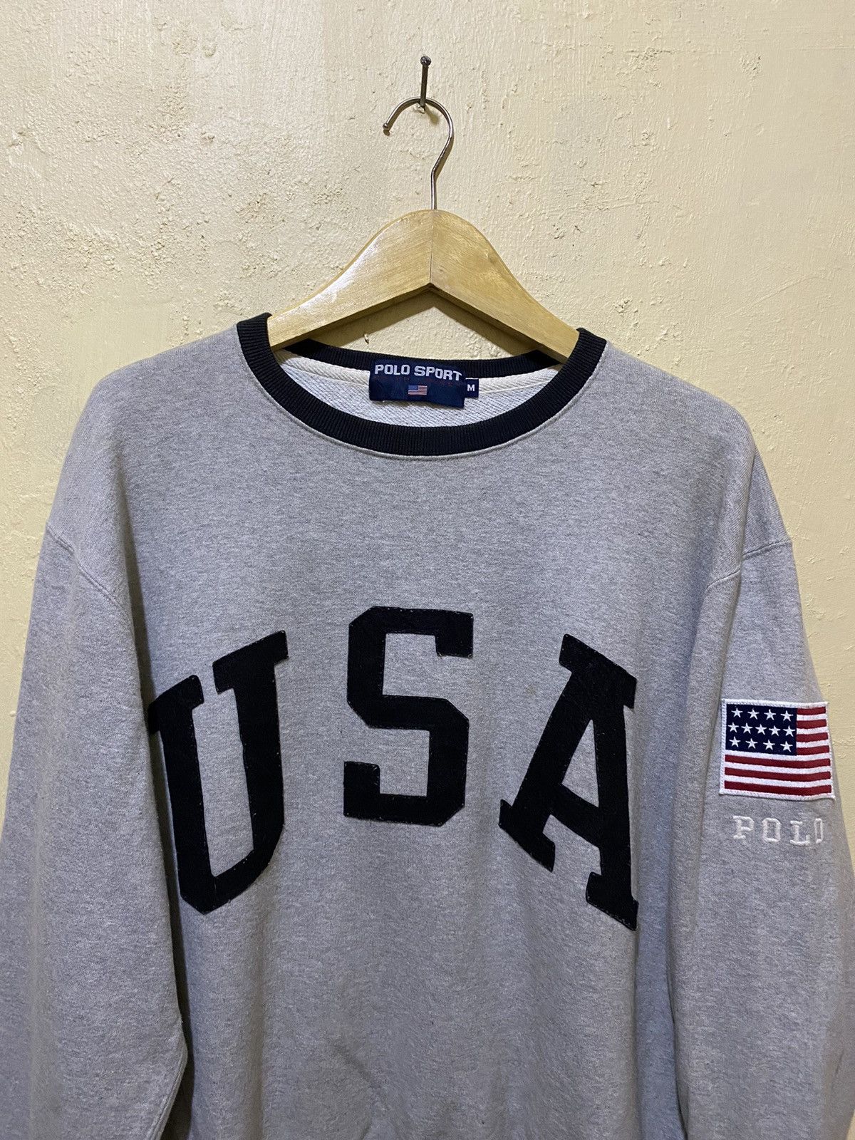 Polo Ralph Lauren OG💥Vintage Polo Sport USA Big Logo Sweatshirt Lo life ...