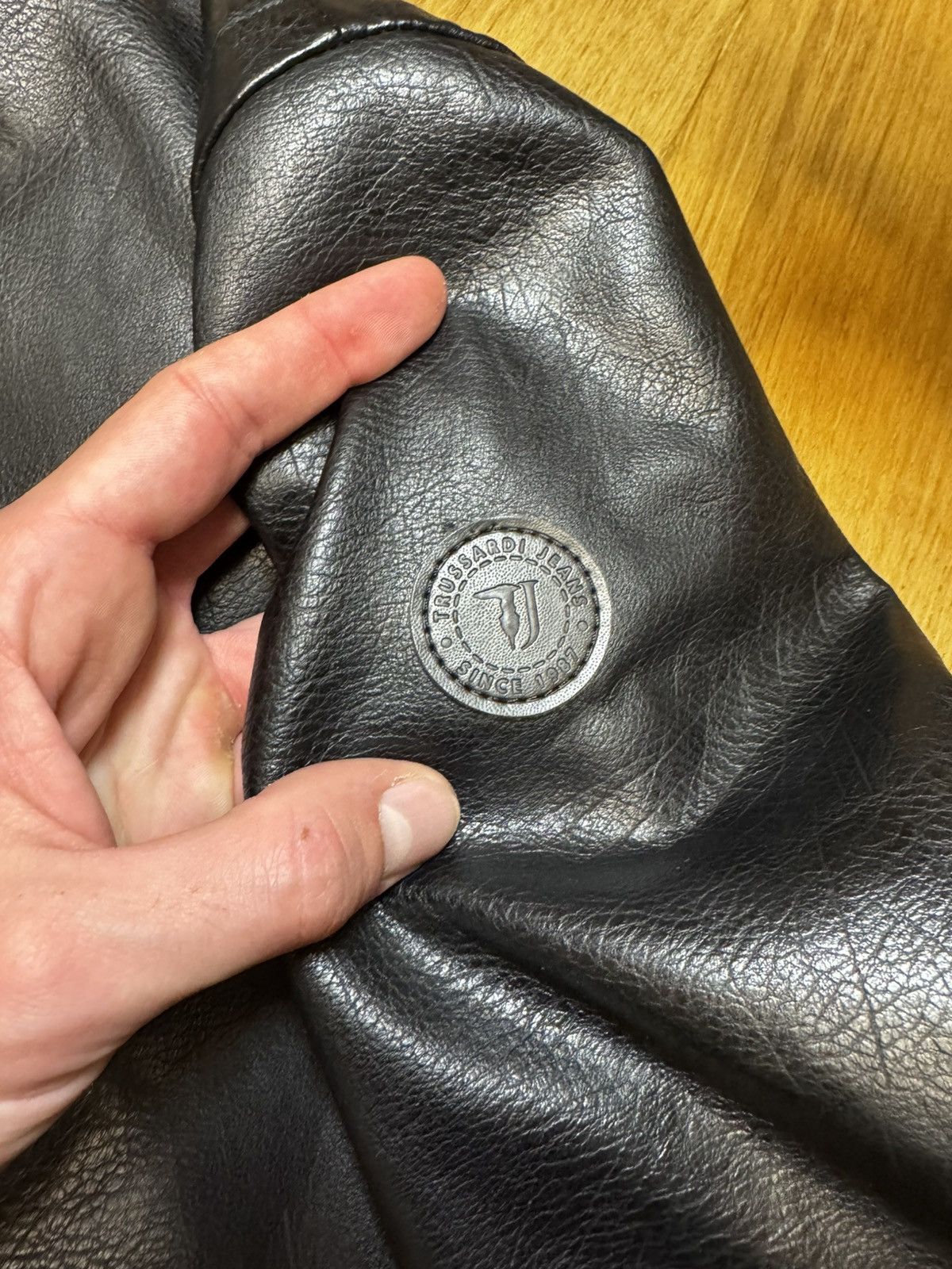 Trussardi Trussardi Leather Jacket Size US M / EU 48-50 / 2 - 3 Thumbnail