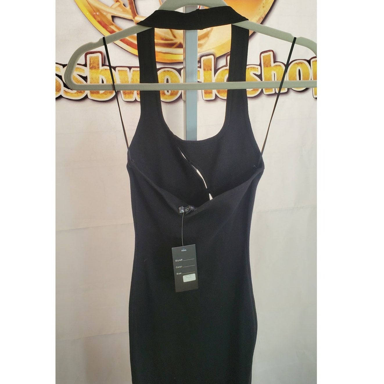 Other Hot & Delicious Black Halter Bodycon Peekaboo Dress NWT S Size S / US 4 / IT 40 - 9 Thumbnail