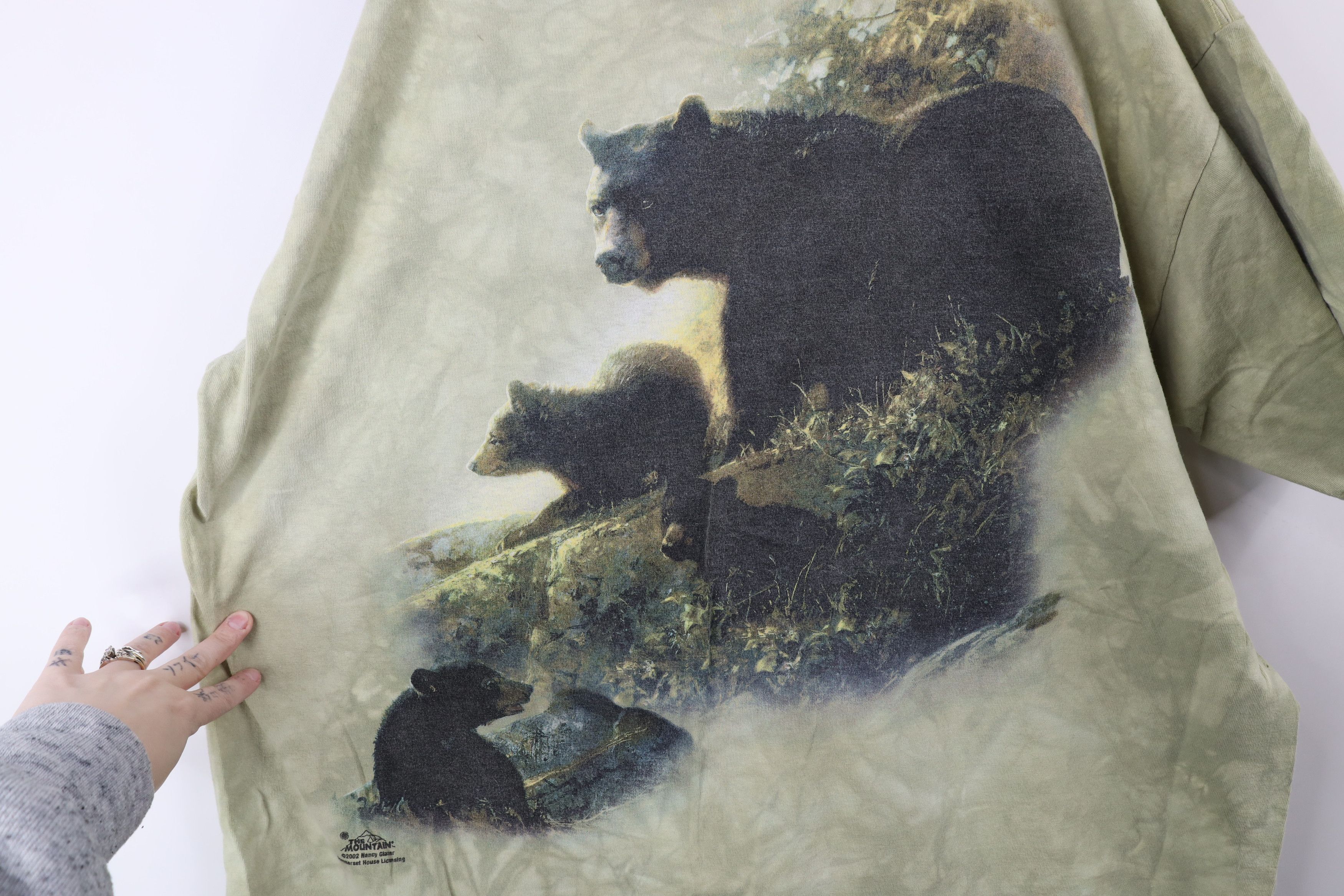 Vintage Vintage Y2K 2002 Streetwear Nature Bear Acid Wash T-Shirt Size US XXL / EU 58 / 5 - 4 Thumbnail