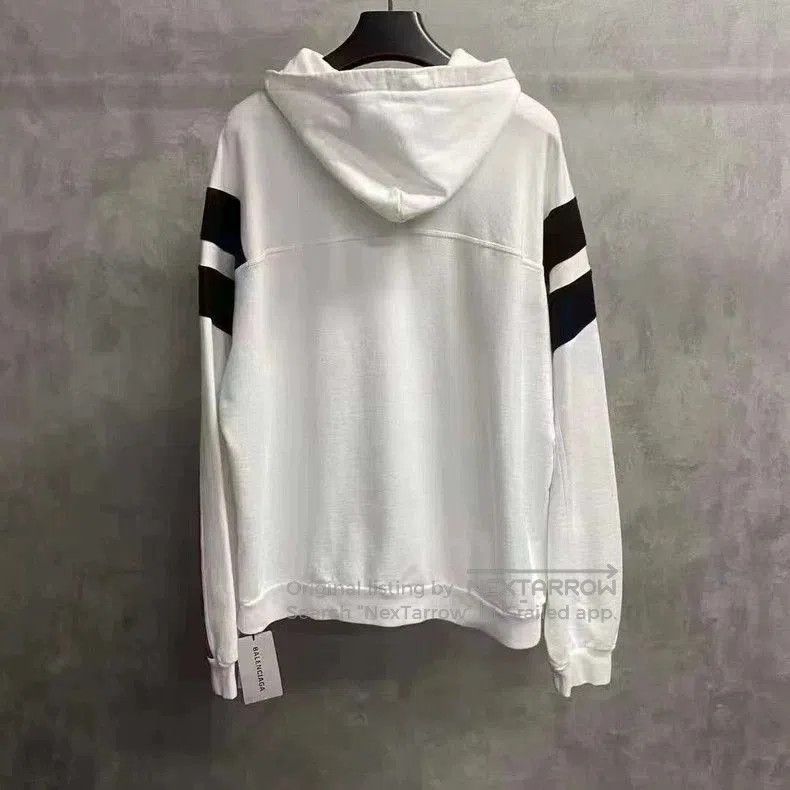 Balenciaga balenciaga white striped embroidered logo school jacket. Size US M / EU 48-50 / 2 - 2 Thumbnail