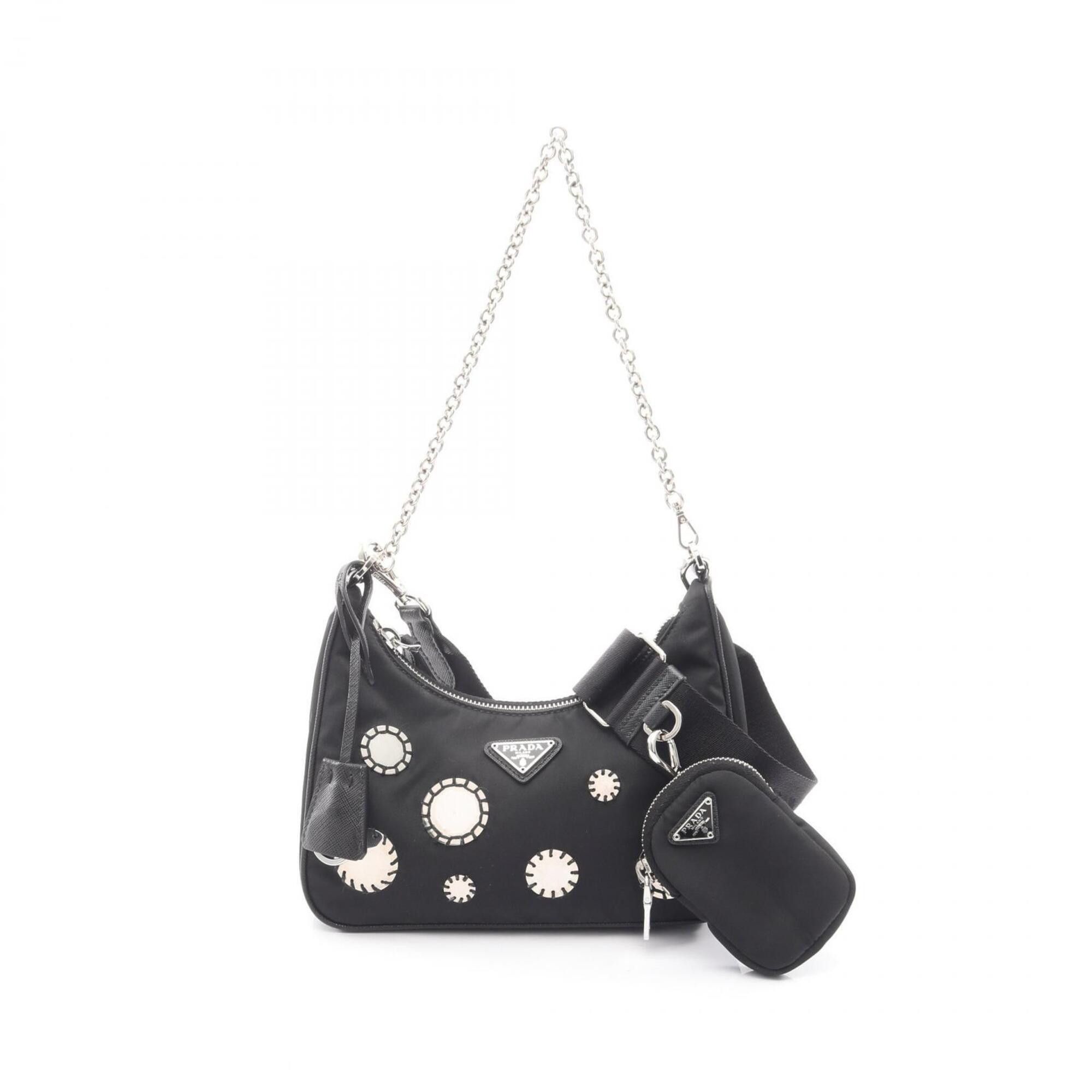 Prada Prada Re-Edition 2005 Shoulder Bag/Handbag, Nylon & Saffiano Leather, Women's, Black, 1BH204 Size ONE SIZE - 1 Thumbnail