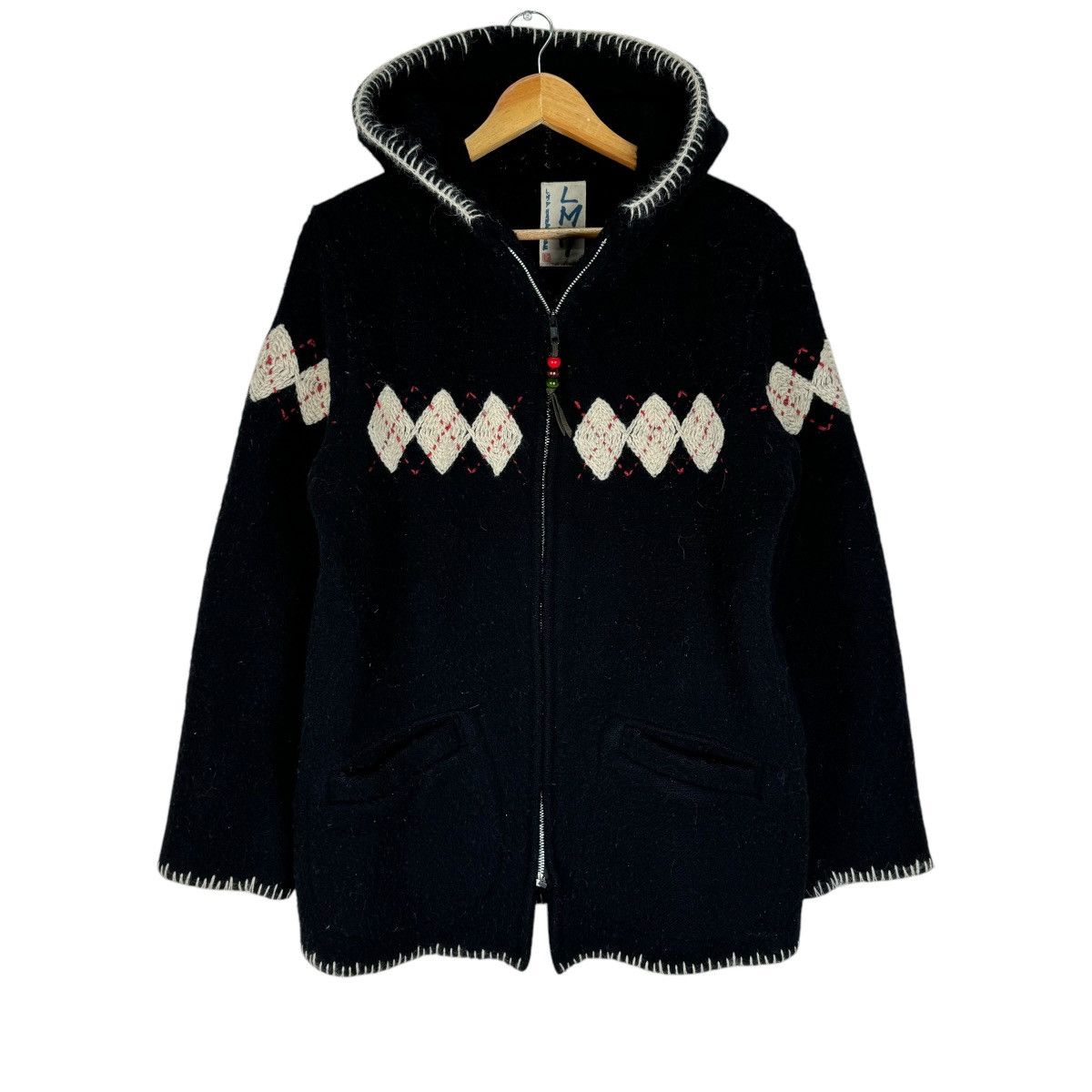 Handmade ☀️LMH HANDMADE HOODIE WOOL NATIVE JACKET Size US M / EU 48-50 / 2 - 1 Thumbnail