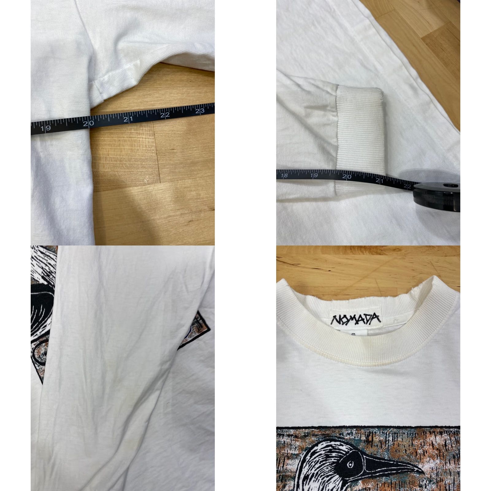 Nomad VINTAGE Nomada T-Shirt Men’s Galapagos Islands Blue Footed Booby Size S White Crew Neck Long Sleeve 100% Cotton Shirt Mens Size US S / EU 44-46 / 1 - 8 Thumbnail