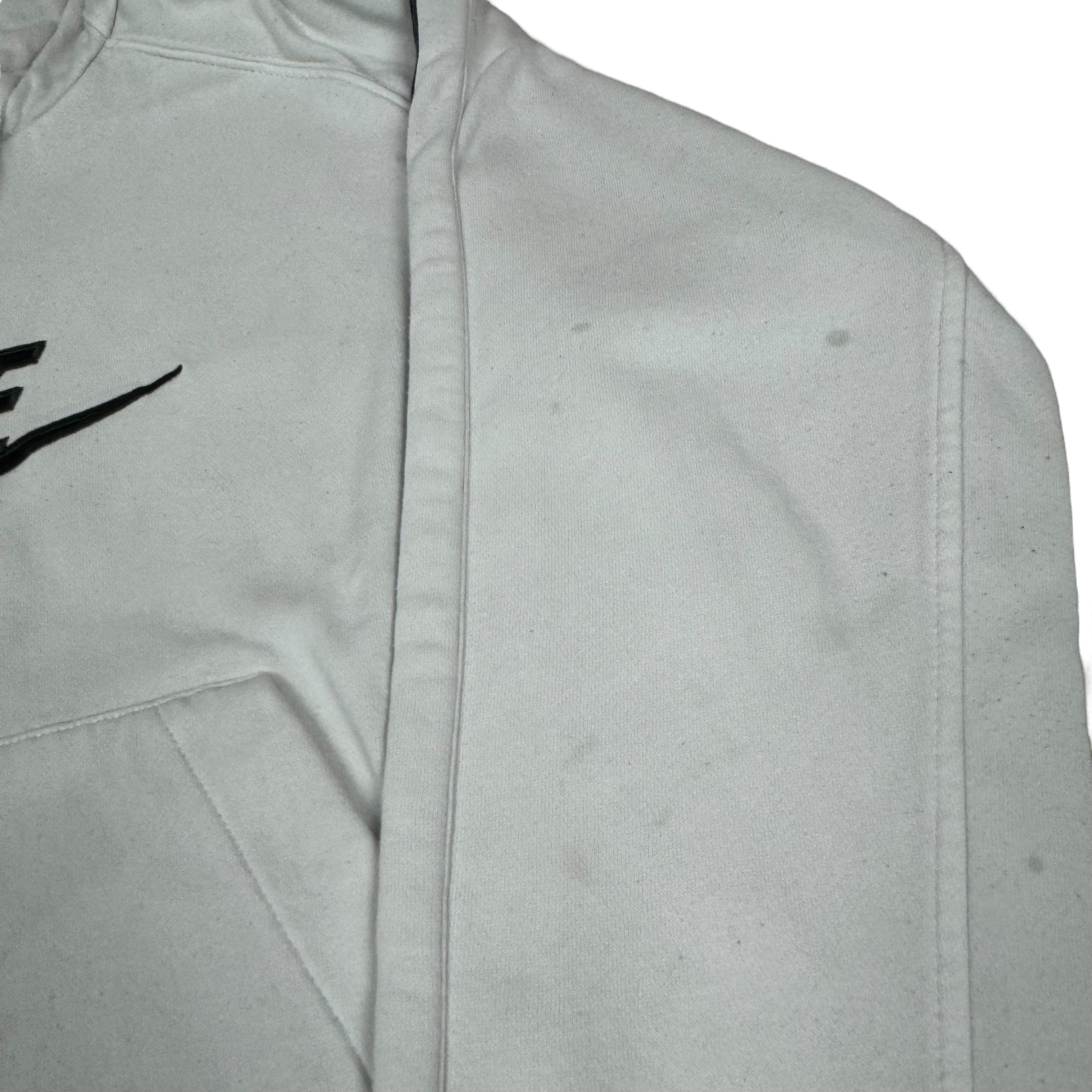 Nike × Vintage Nike Men White Swoosh Spellout Long Sleeve Pullover Hoodie M Size US M / EU 48-50 / 2 - 5 Thumbnail