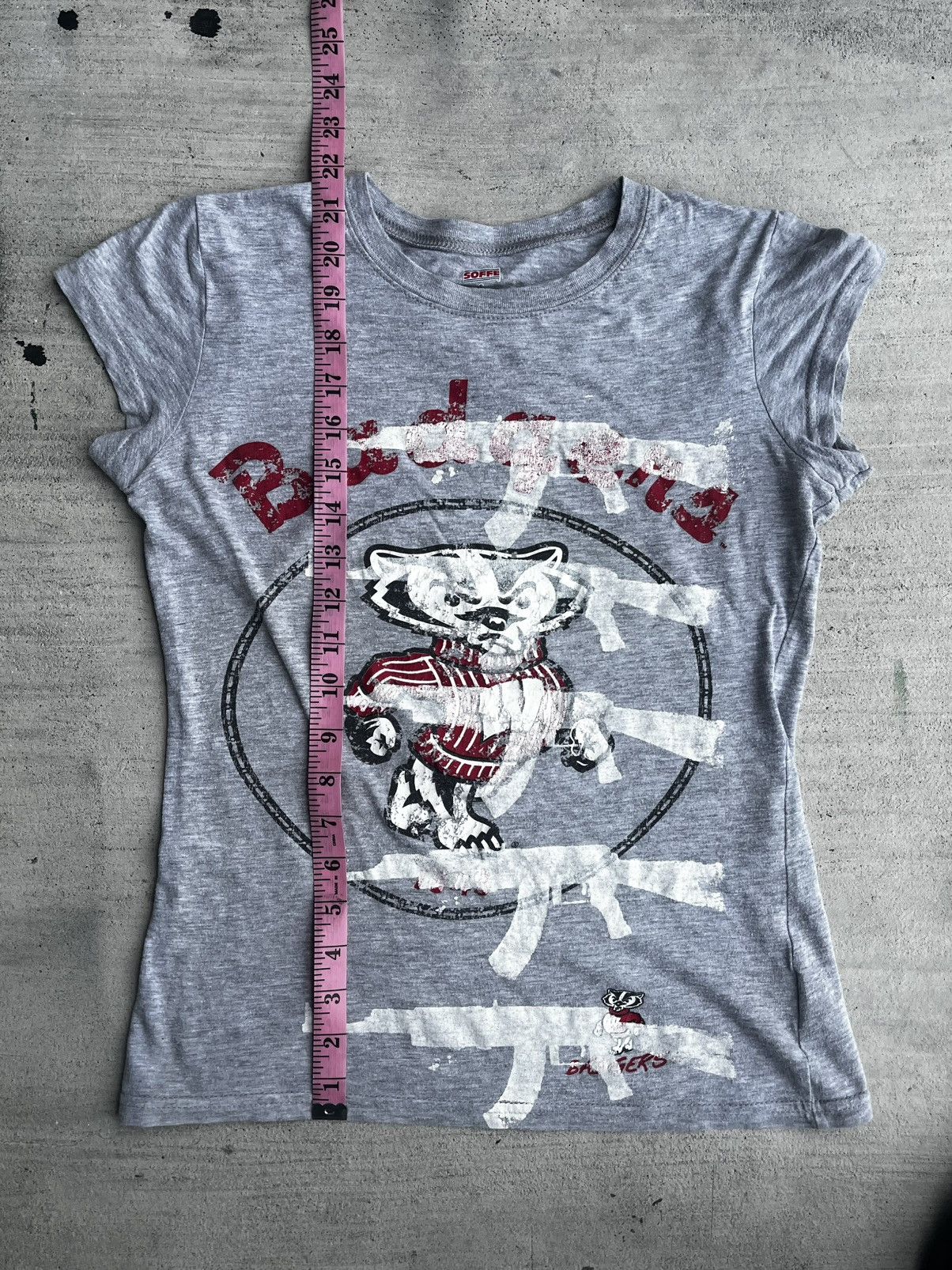 Other Y2K Soffe Badgers Tee – Distressed/Worn Graphic (Size S) Size S / US 4 / IT 40 - 3 Thumbnail