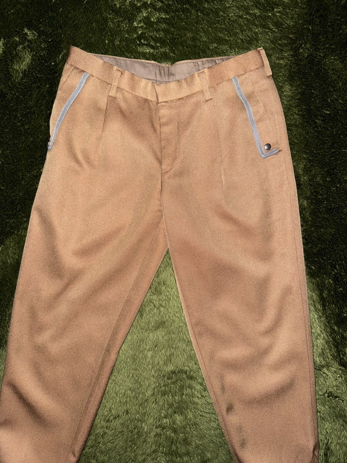 Kolor KOLOR Pintuck Twill Snap Detail Cropped Trousers Brown Size US 32 / EU 48 - 5 Thumbnail