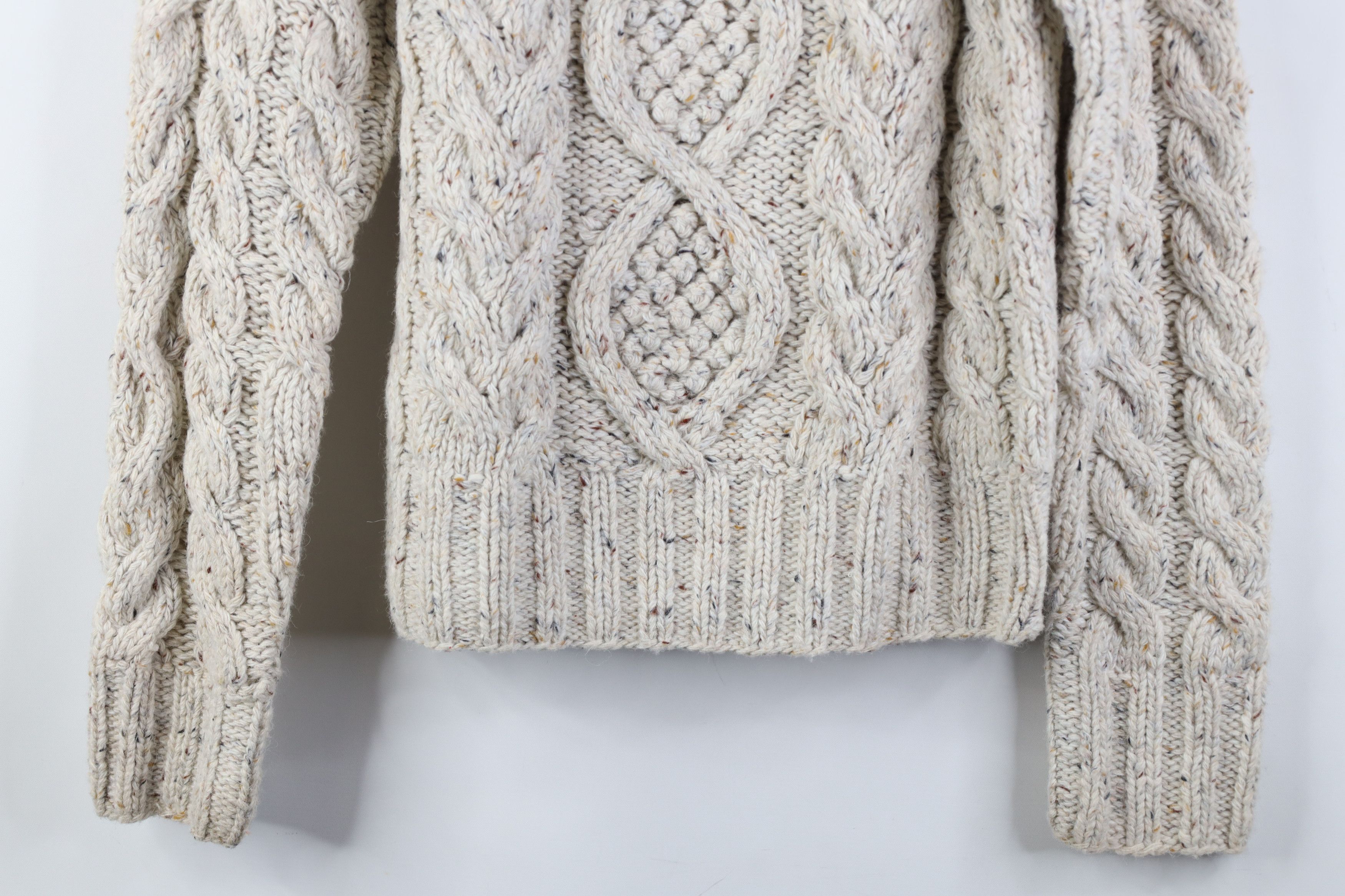 Vintage Vintage 90s Wool Blend Chunky Fisherman Turtleneck Sweater Size S / US 4 / IT 40 - 3 Thumbnail