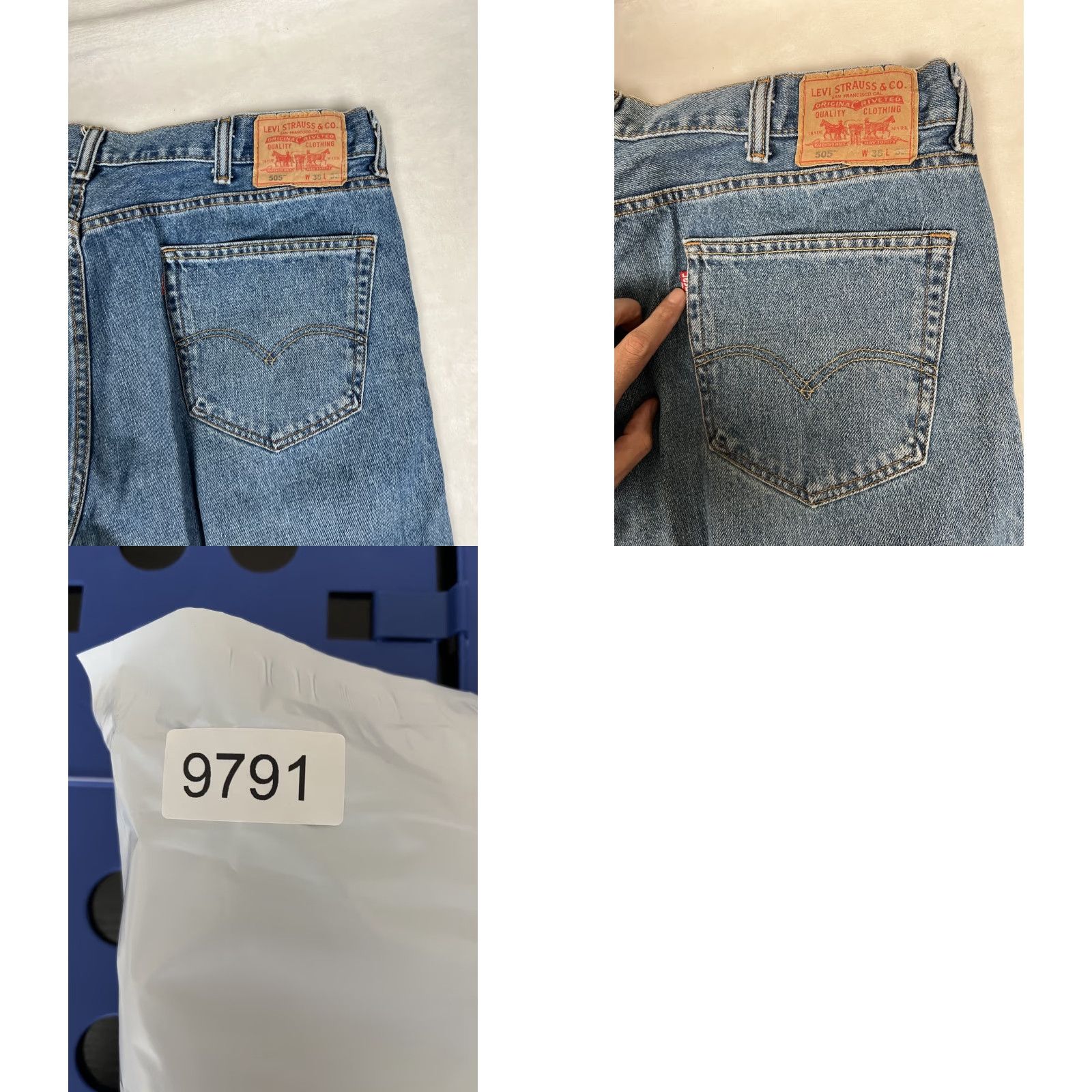 Levi's VINTAGE Levi’s 505 Blue Denim Jeans Size 38x32 Made in Mexico Medium Wash Size US 38 / EU 54 - 8 Thumbnail
