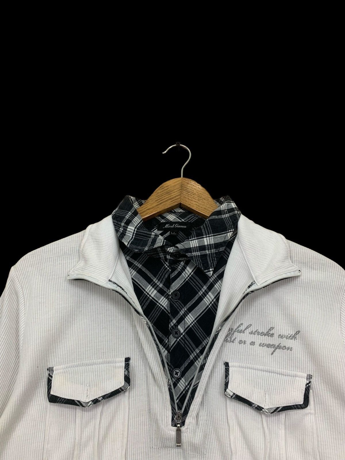 If Six Was Nine × Japanese Brand × Le Grande Bleu (L.G.B.) Mind Games 2 Collar Y2k Affliction Style Life Poems Size US XL / EU 56 / 4 - 6 Thumbnail