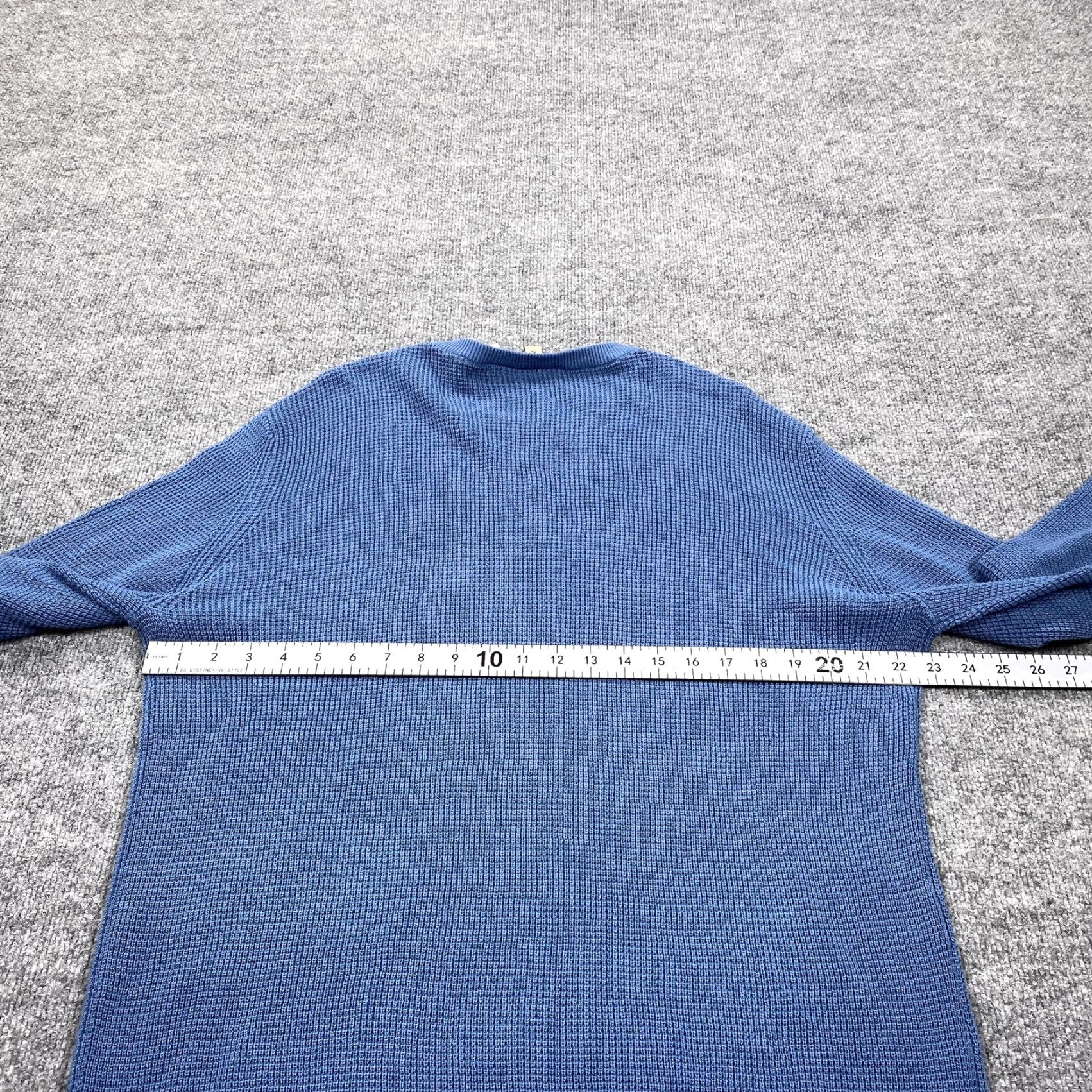 Vintage Adventuridge Sweater Pullover Mens XL Blue Waffle-Knit Crew Neck Lightweight Casual Fall Size US XL / EU 56 / 4 - 4 Thumbnail