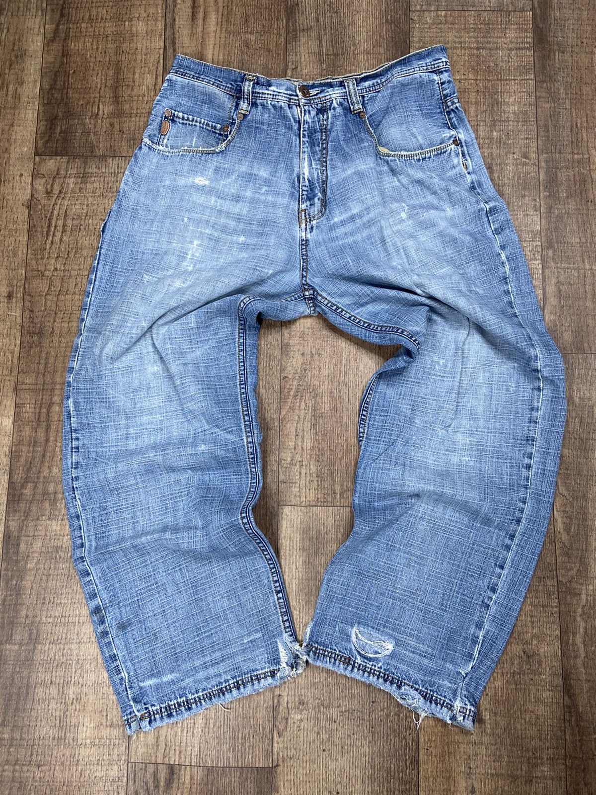 Pepe Jeans Crazy Vintage Baggy Thrashed Y2K Wide Leg Faded Pepe Jeans ...