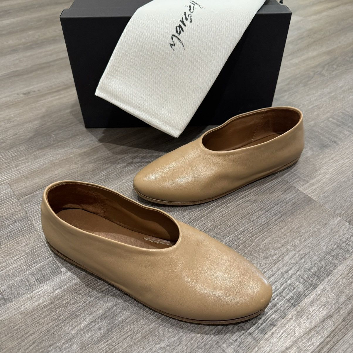 Marsell Marsell Coltellaccio Ballerina Pelle Vitello Nocciola Flats Size US 6 / IT 36 - 2 Thumbnail