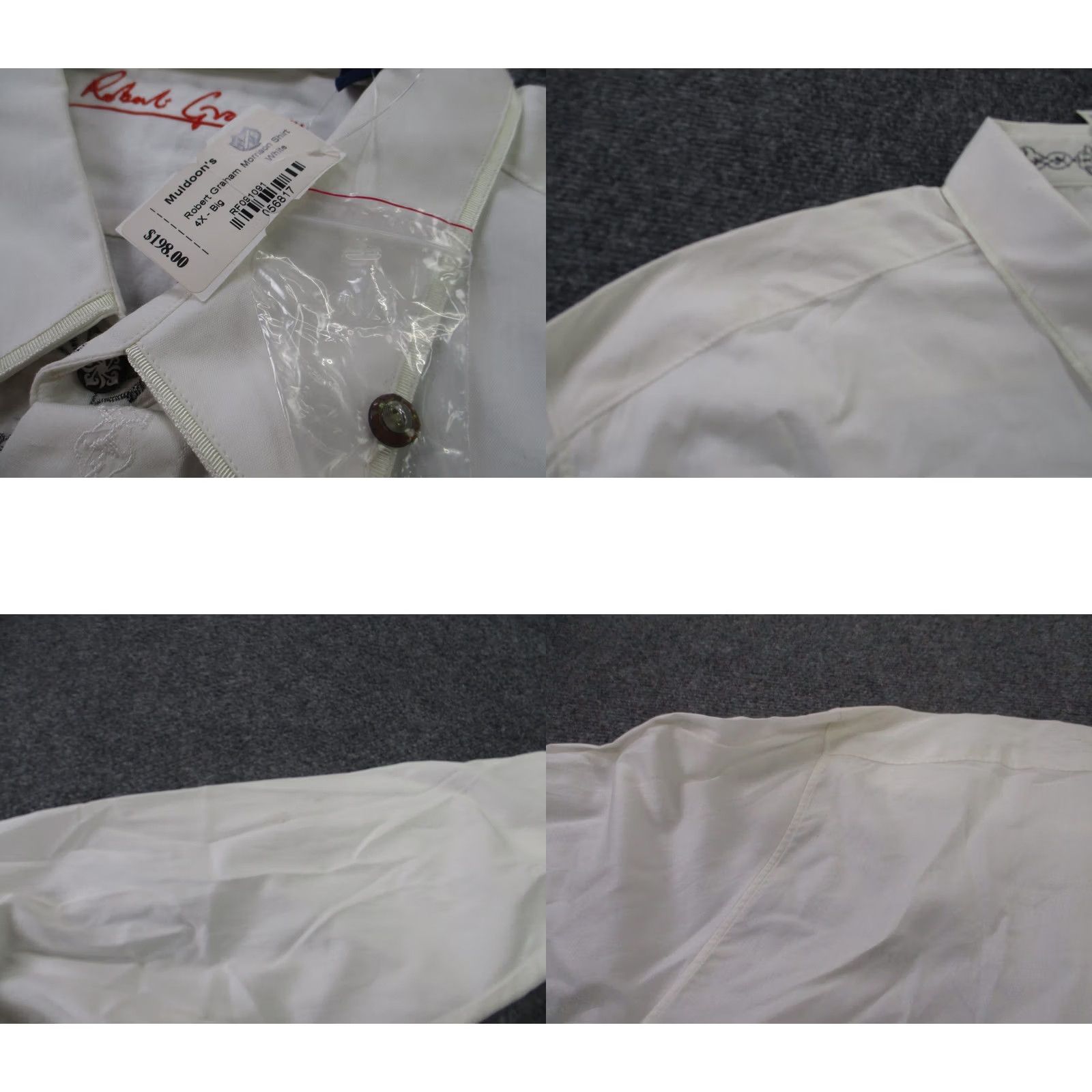 Robert Graham Robert Graham Shirt Men 4XL White Lightweight Button-Up Dress Casual NYFW Style Size 48R - 8 Thumbnail