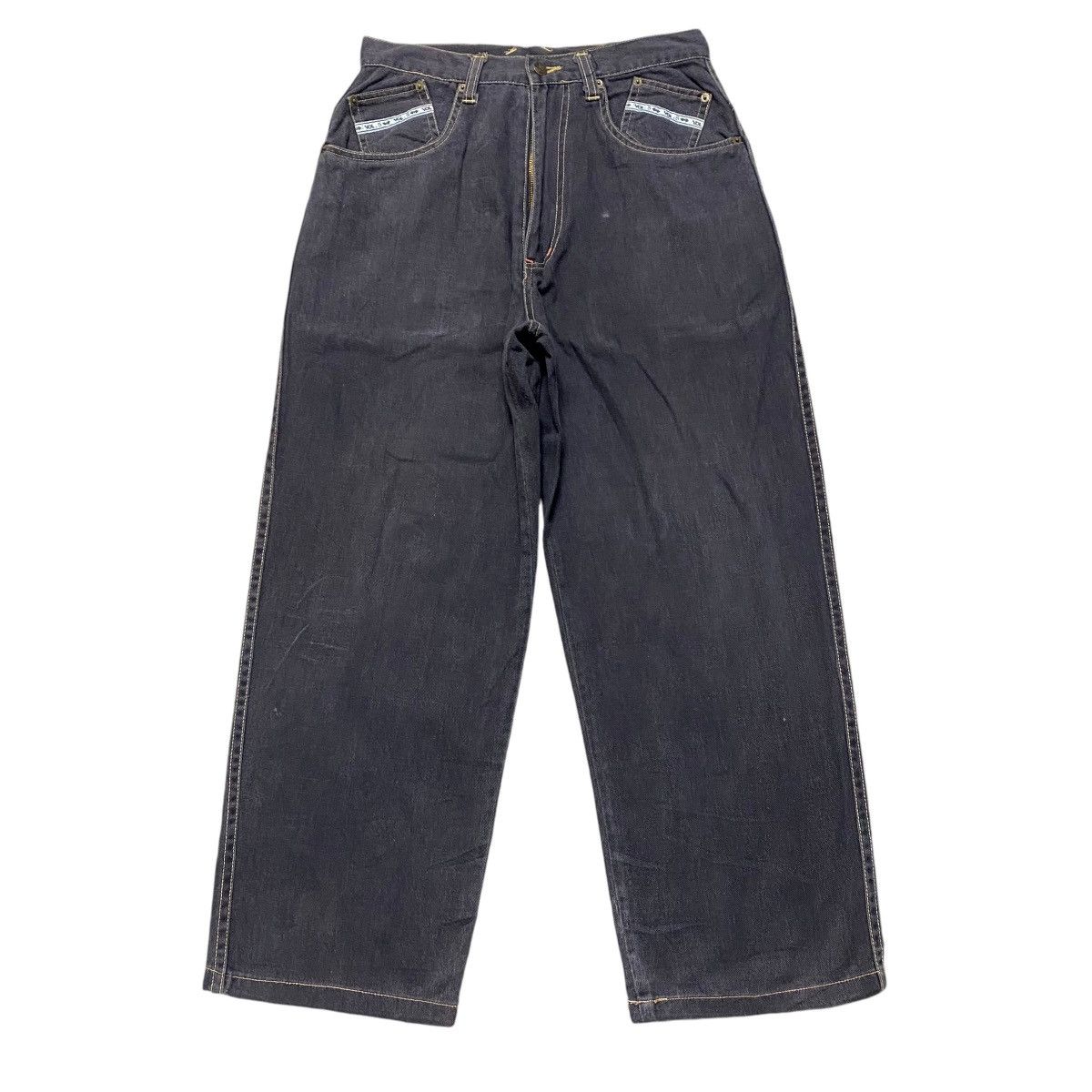 Vintage VOLUME FIVE Black Denim Baggy Skater Pant Size US 29 - 2 Thumbnail