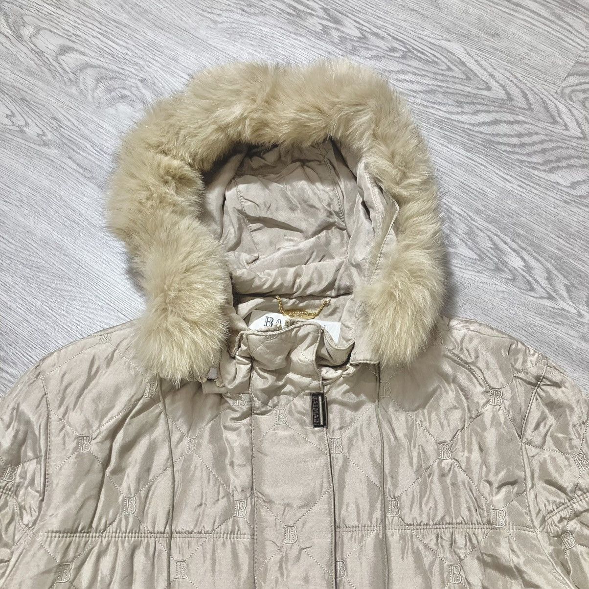 Balmain Balmain Paris Monogram Quilted Fur Long Jacket Beige Luxury Size US XL / EU 56 / 4 - 11 Thumbnail