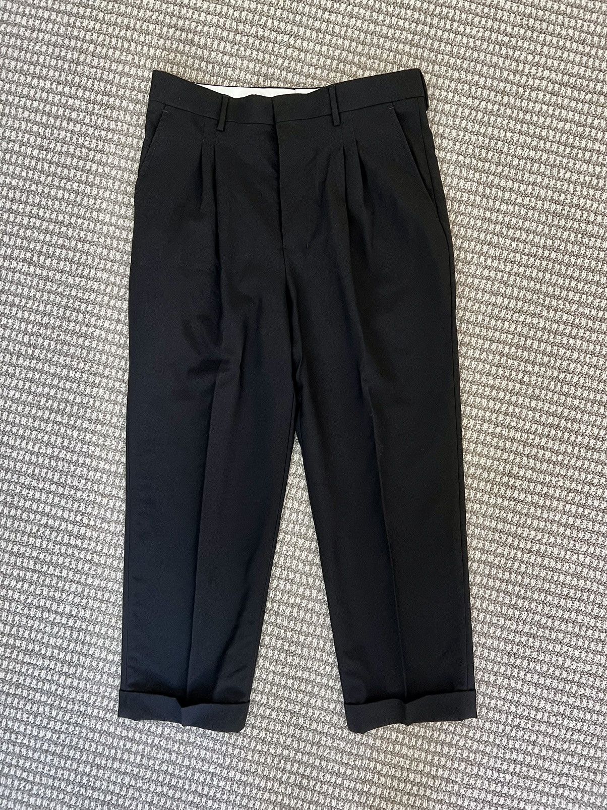 AMI Wool Carrot Fit Trousers Size 40S - 2 Thumbnail