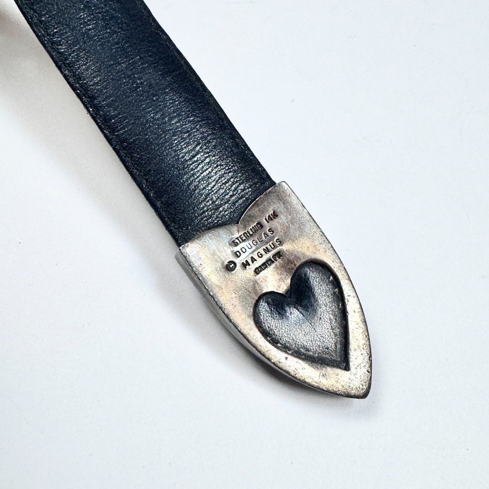 Sterling Silver Douglas Magnus Sterling 14k Gold Buckle Alligator Belt Size ONE SIZE - 6 Thumbnail