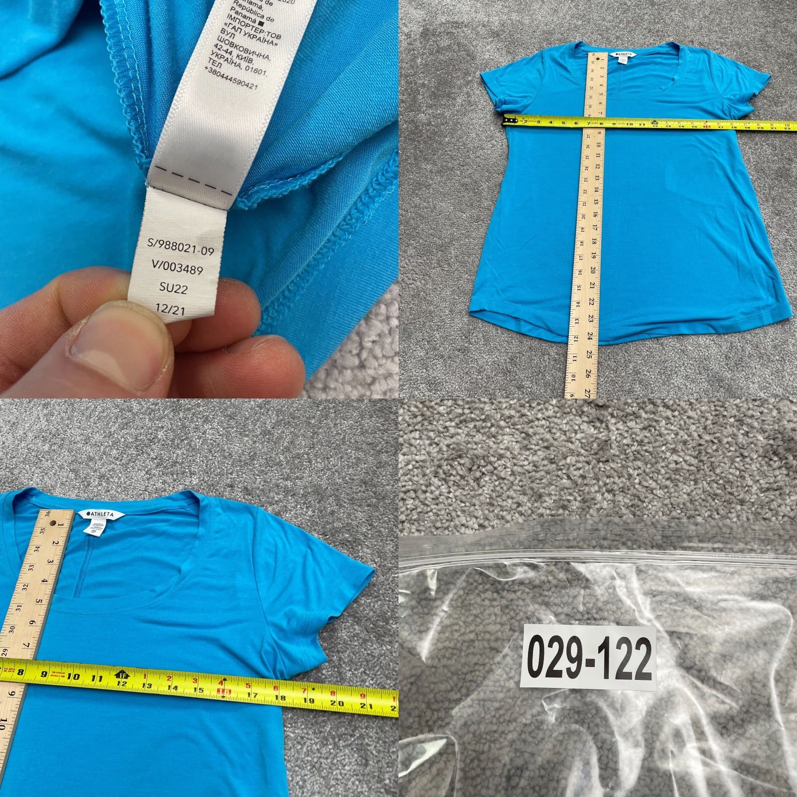 Athleta Athleta T-Shirt Womens XS Blue Short Sleeve Scoop Neck Casual Top Size XS / US 0-2 / IT 36-38 - 8 Thumbnail